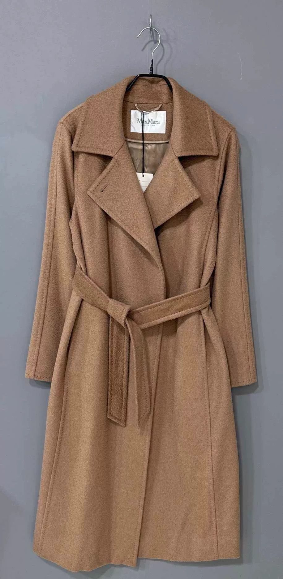 Max Mara beige manuela belted coat by MaxMara Size US L / EU 52-54 / 3 - 1 Thumbnail
