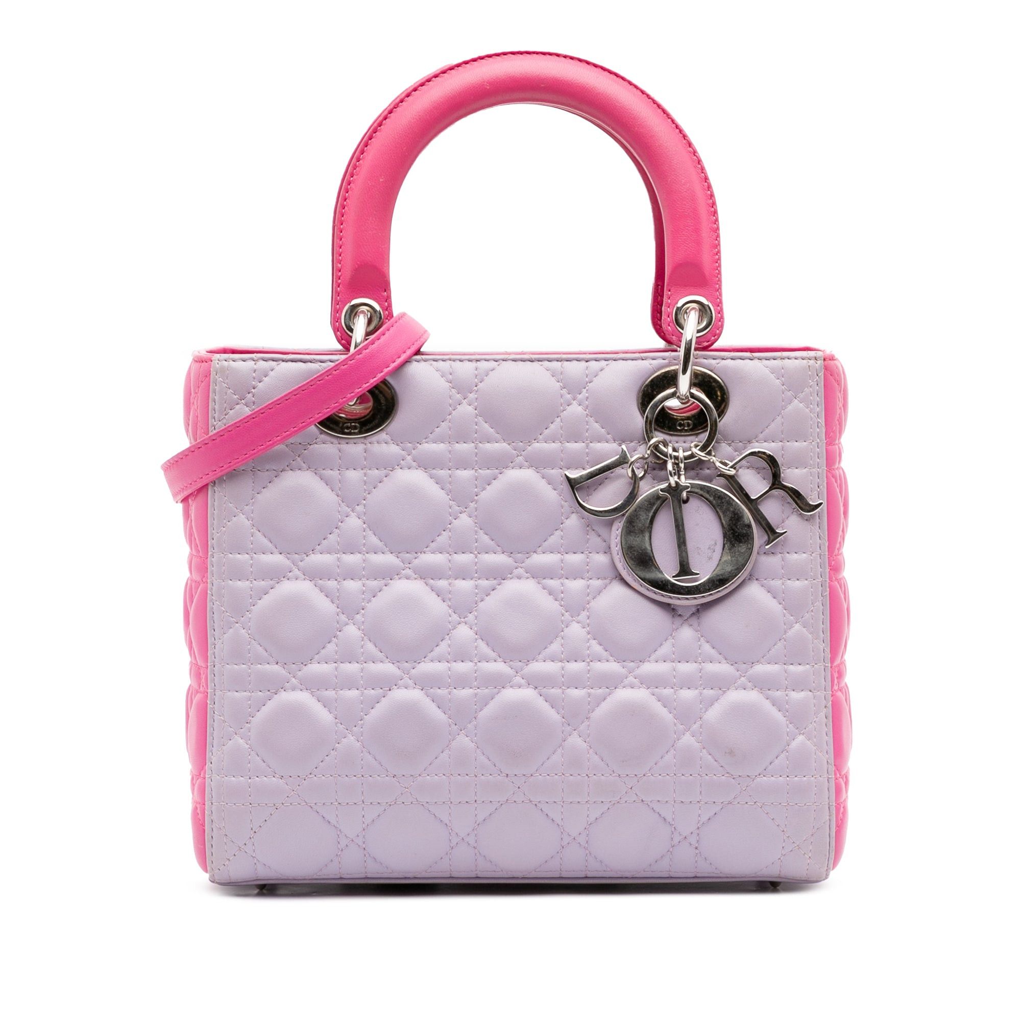 Dior Medium Bicolor Lambskin Cannage Lady Dior Size ONE SIZE - 1 Thumbnail