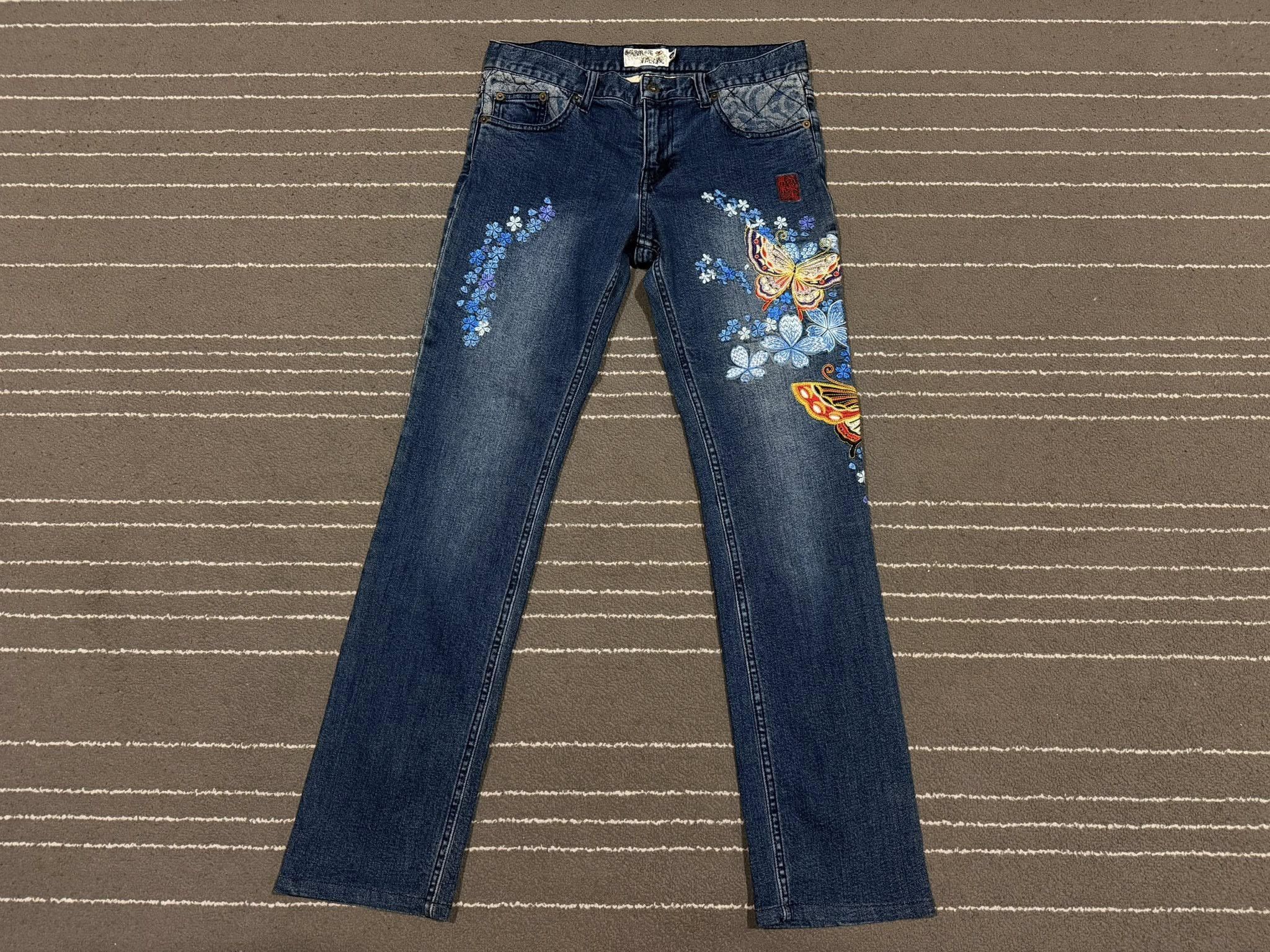Karakuri Tamashii KARAKURI TAMASHI embroidery butterfly women W30 2772 Size 30" / US 8 / IT 44 - 2 Thumbnail