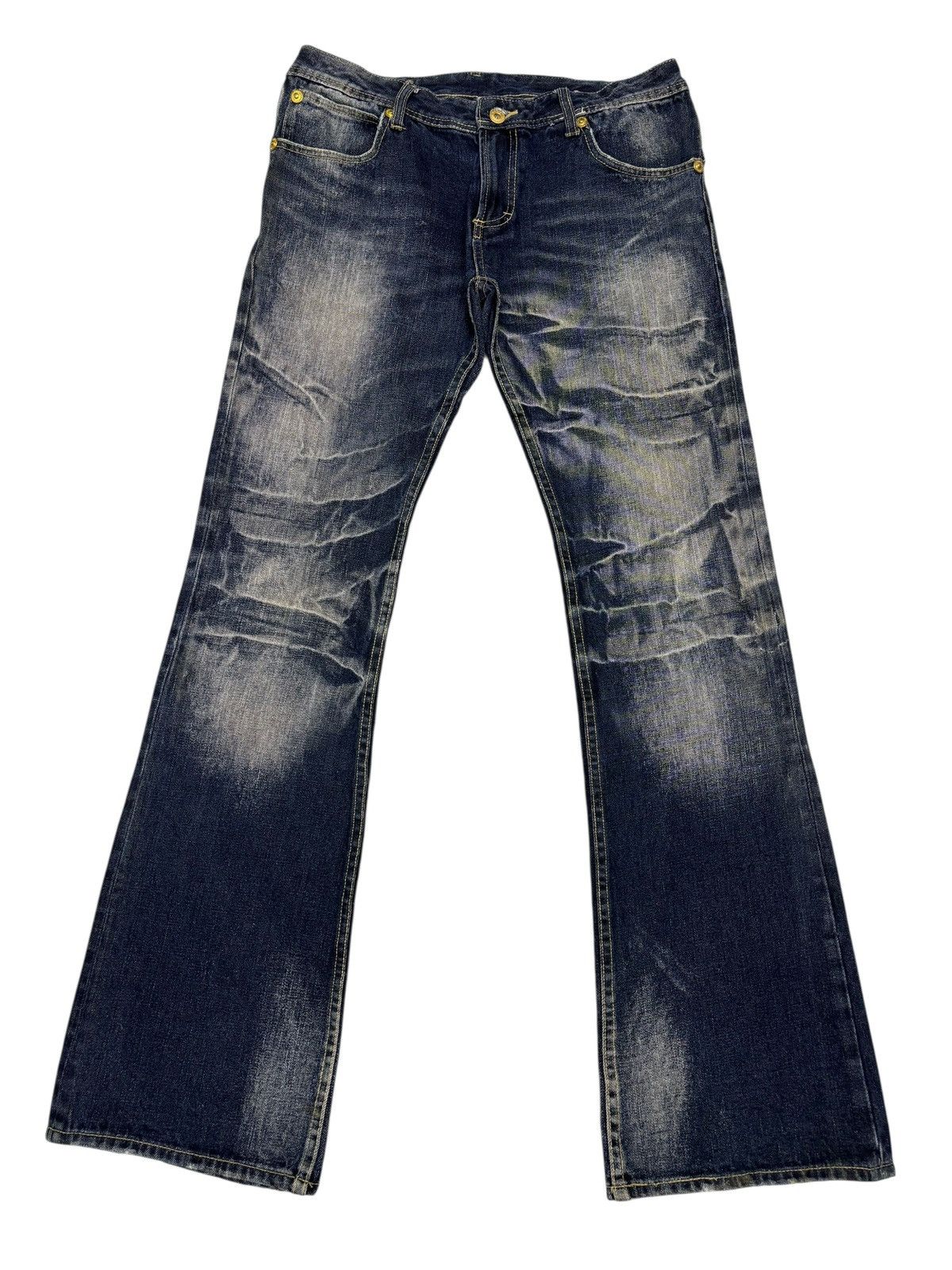 semanticdesign Semantic Design Claw Mark Flared Jean Bootcut Distress Denim Size US 32 / EU 48 - 7 Thumbnail