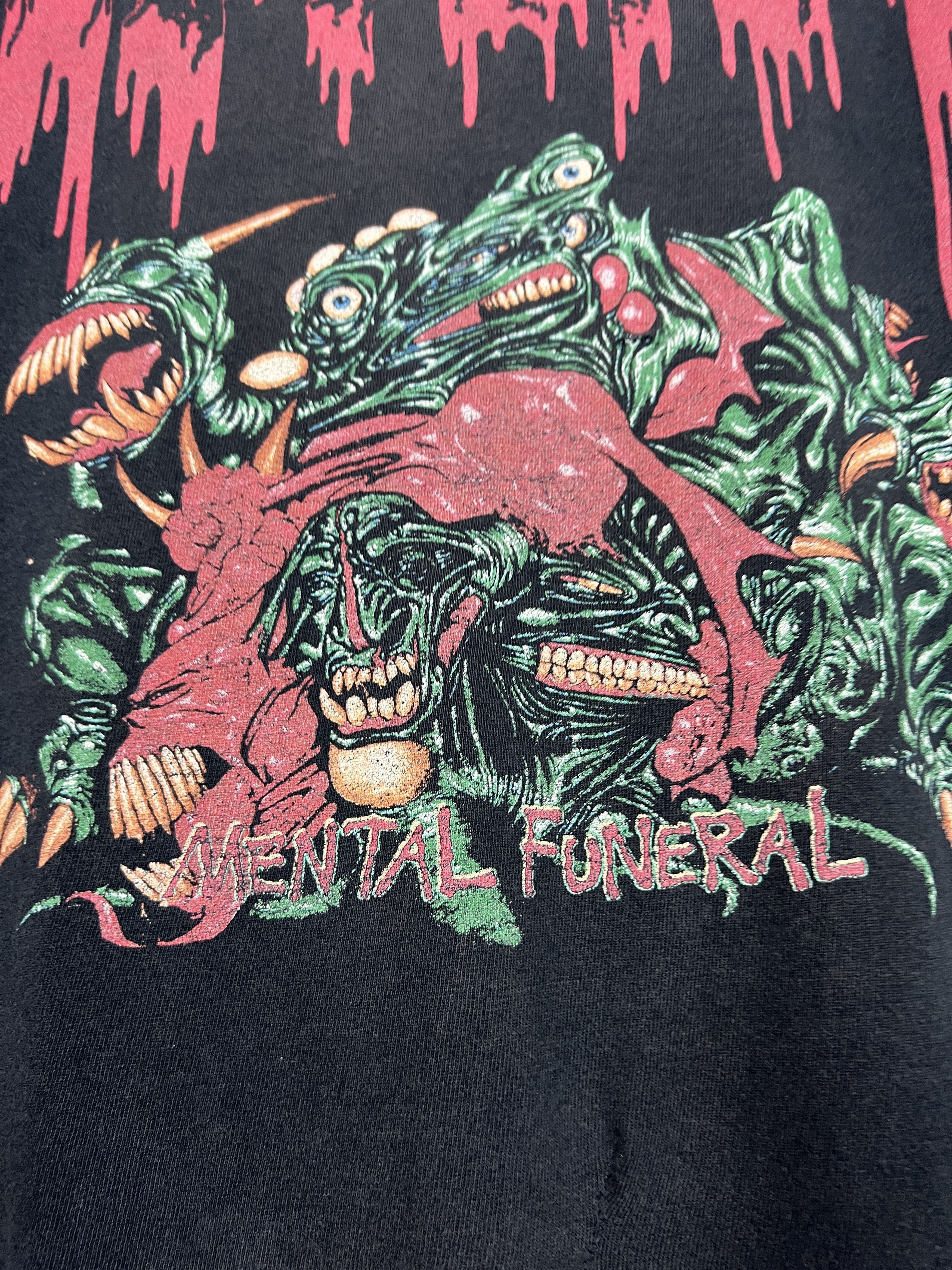 Vintage Vintage Autopsy Mental Funeral Death Metal Over Print Vest Size US L / EU 52-54 / 3 - 4 Thumbnail