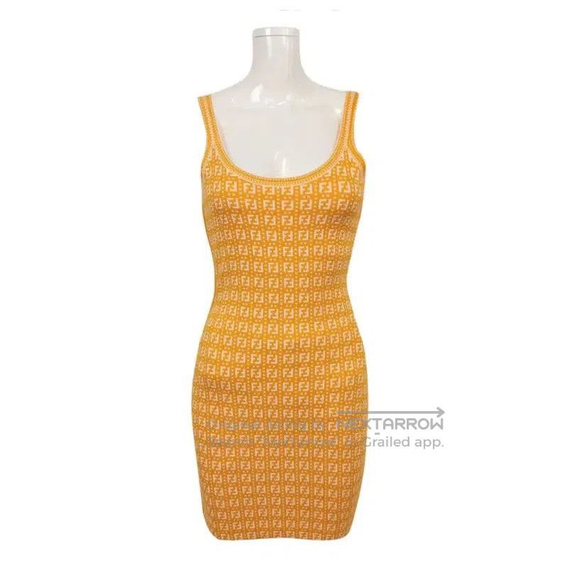 Fendi Fendi Colorful Embroidered Logo Dress . Size M / US 6-8 / IT 42-44 - 1 Thumbnail