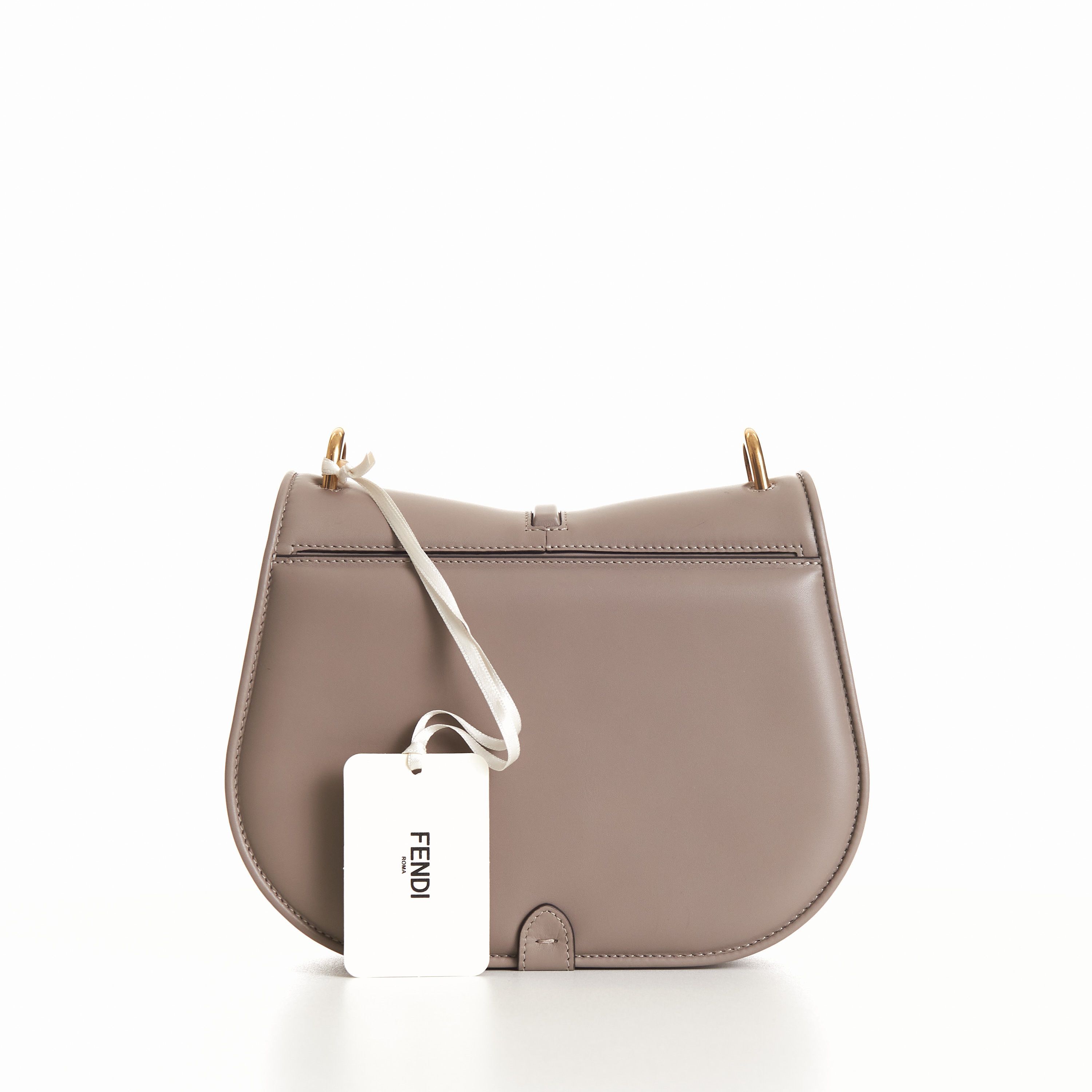 Fendi C’mon Medium Dove-Gray Smooth Full-grain Leather Bag Size ONE SIZE - 7 Thumbnail