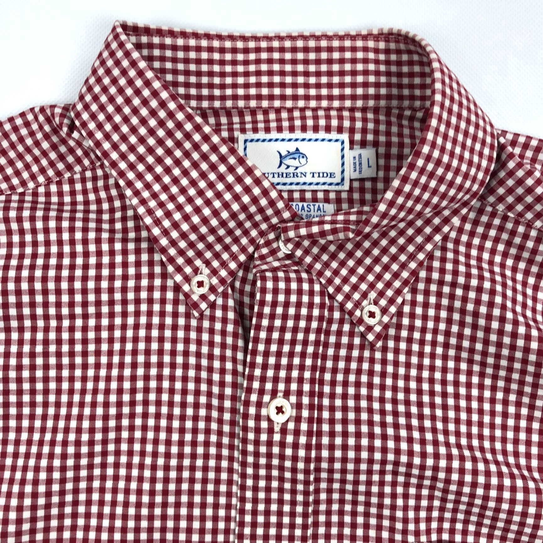 Southern Tide Southern Tide Shirt Mens Large Check Long Sleeve Button Up Intercoastal Red Size US L / EU 52-54 / 3 - 3 Thumbnail