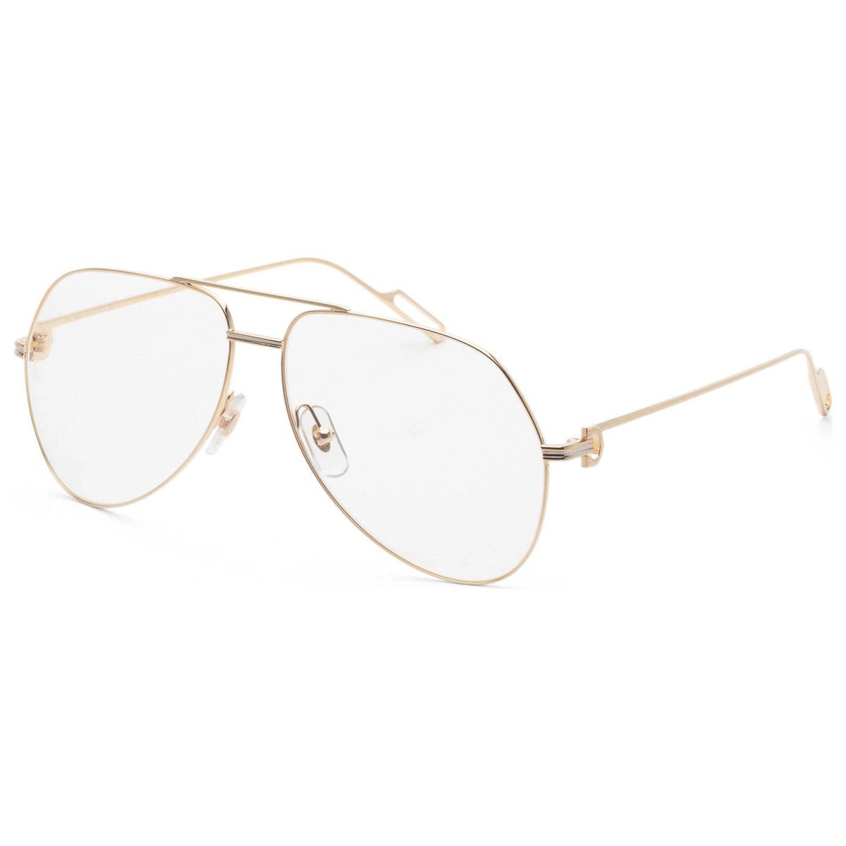 Cartier CT0116O 003 Gold Aviator Eyeglasses 60mm