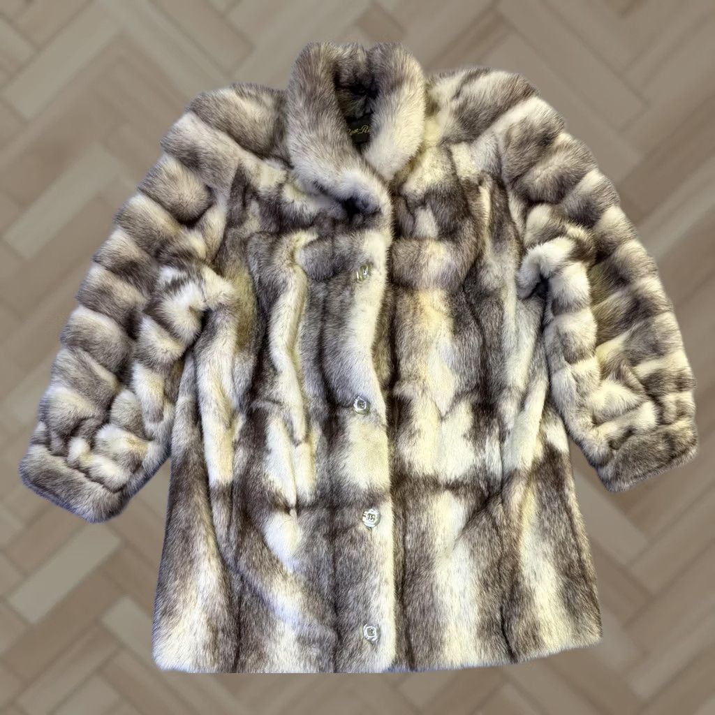 Vintage VINTAGE Ben-Ric Overcoat Womens Large Gray Striped Lined Size L / US 10 / IT 46 - 1 Thumbnail