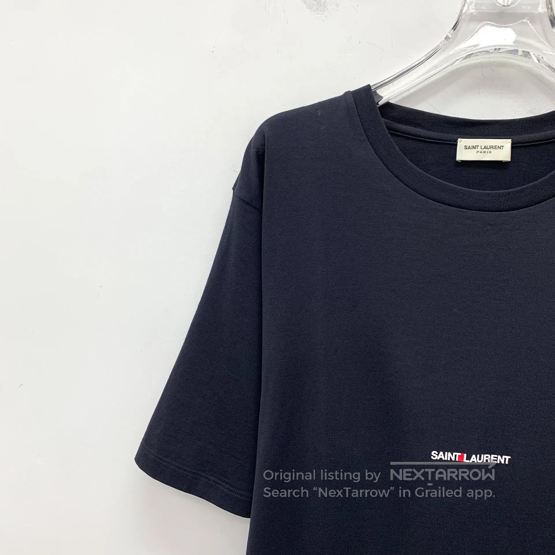 Saint Laurent Paris Saint Laurent Paris Black logo letter print cotton round n Size US S / EU 44-46 / 1 - 3 Thumbnail