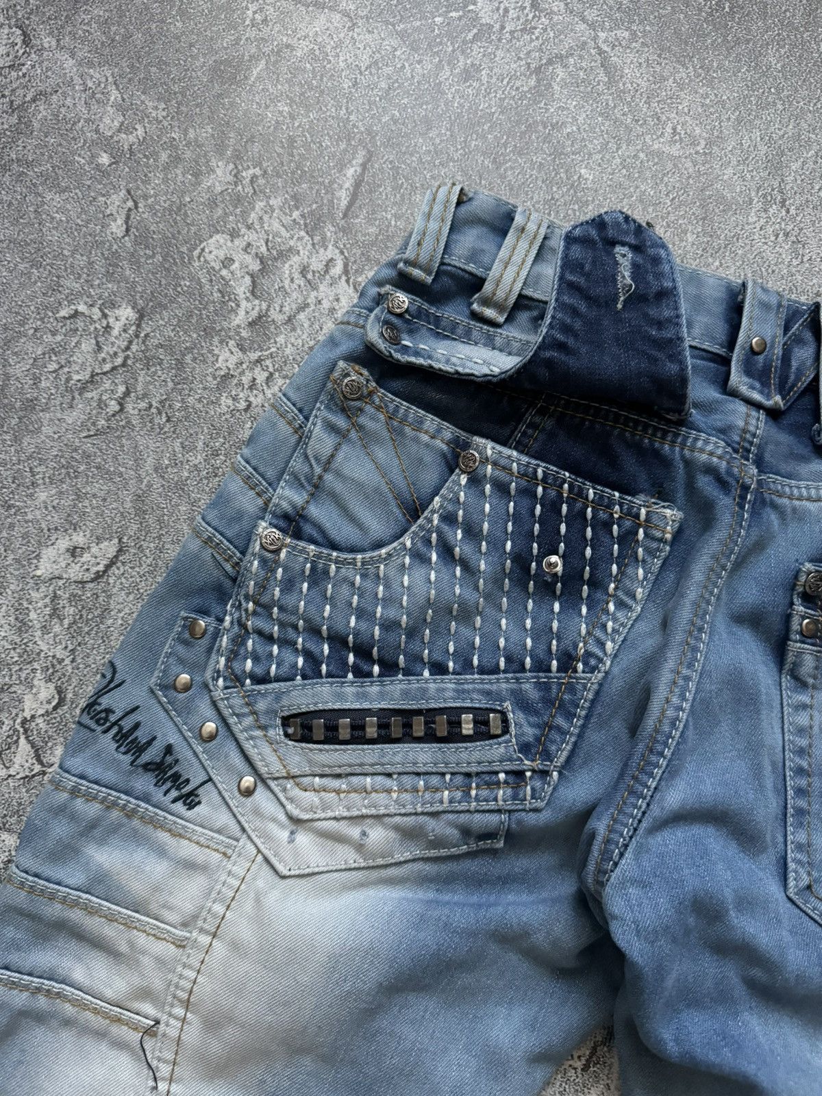 Japanese Brand Japrag 29 by okishana samoki denim cargo pant trouser Jean Size US 29 - 16 Thumbnail