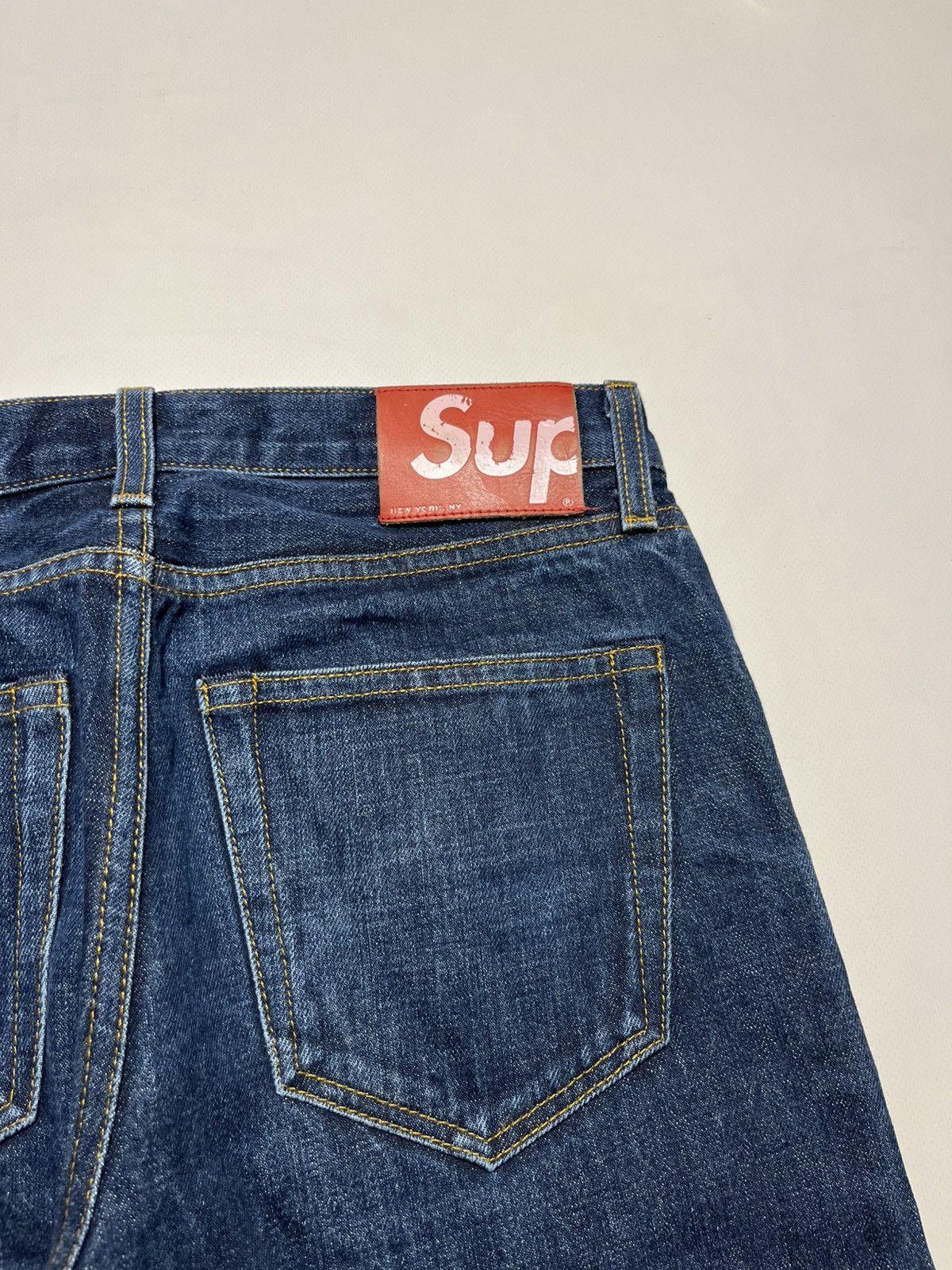 Supreme Supreme Selvedge Denim Jeans Made in USA Vintage Red Patch Size US 30 / EU 46 - 8 Thumbnail