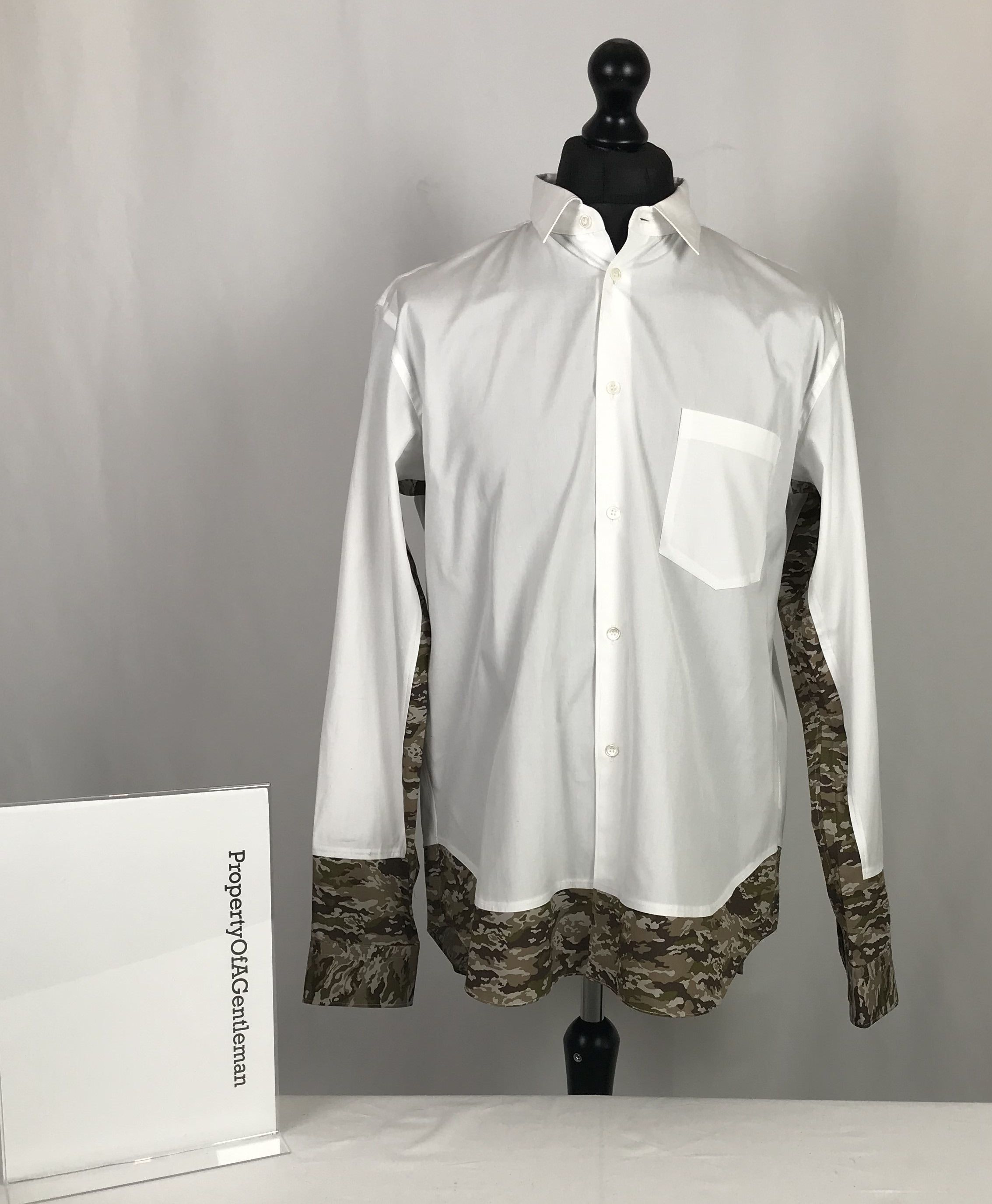Camo White Cotton Shirt