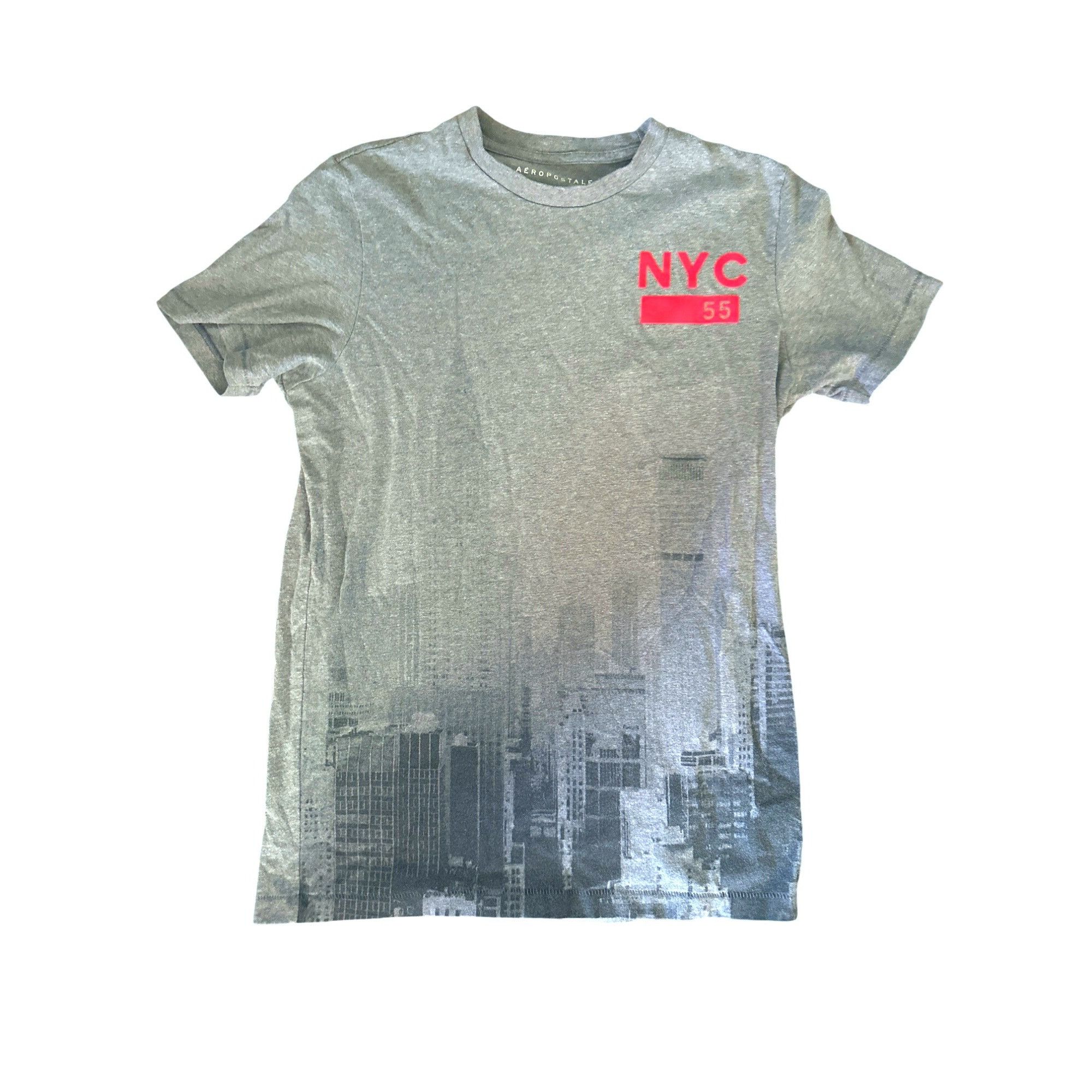 Aeropostale Aeropostale NYC 55 Graphic Tee Medium Gray Cotton Polyester Size US M / EU 48-50 / 2 - 1 Thumbnail