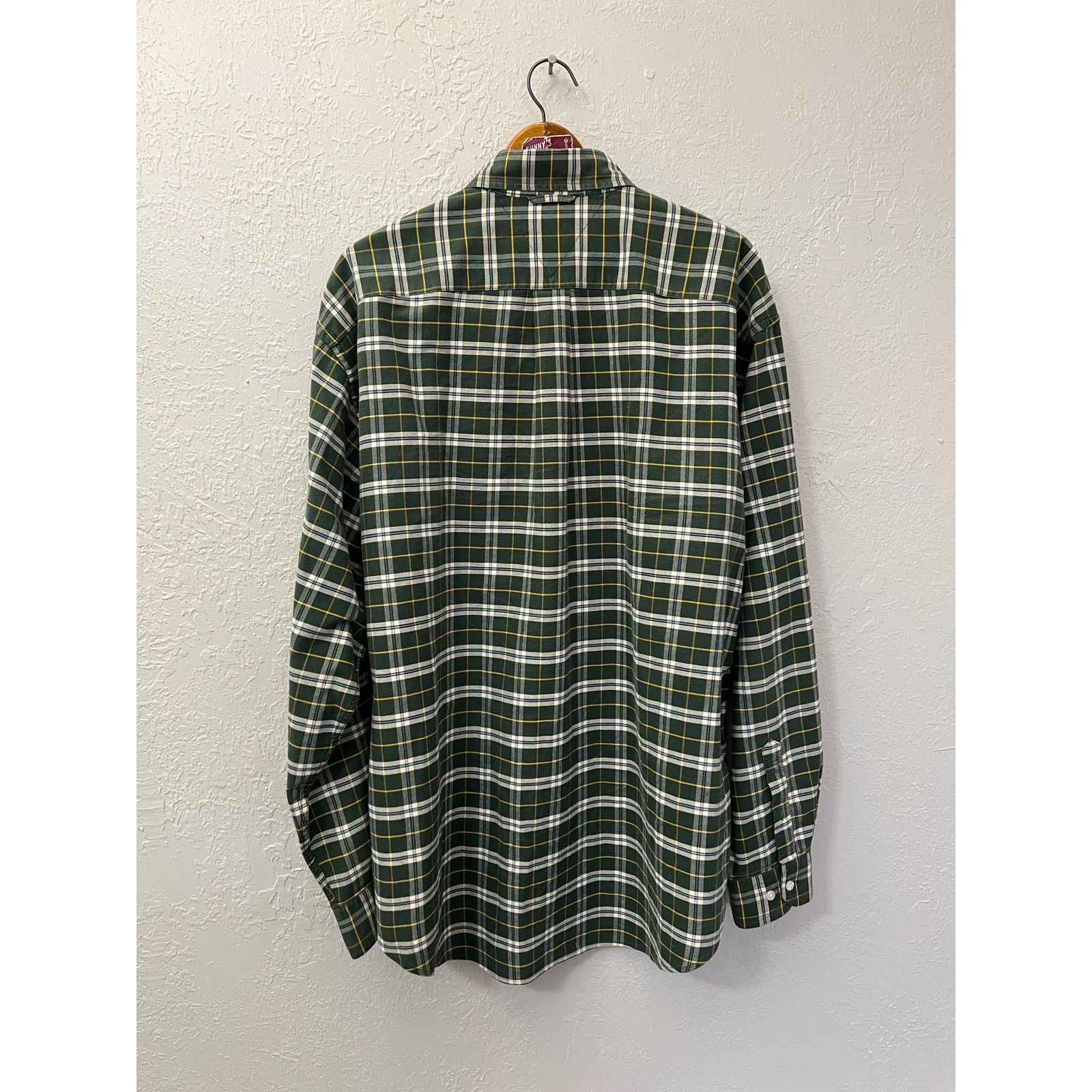 Tommy Hilfiger Tommy Hilfiger Plaid Button Down Shirt Mens XL Green Cotton Size US XL / EU 56 / 4 - 4 Thumbnail