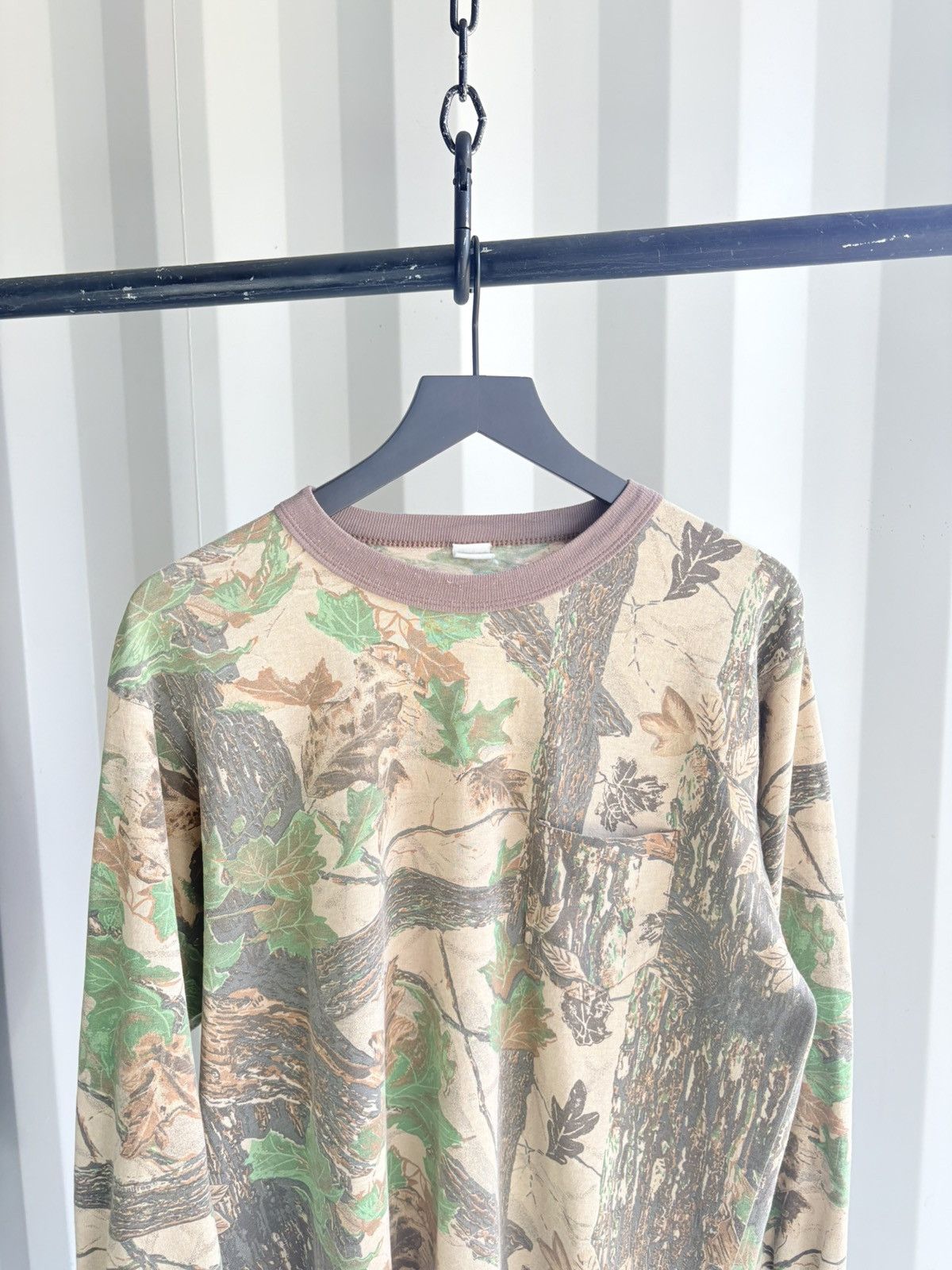 Vintage Camo Shirt Sun Faded Trashed ERD grunge paper thin Size US XL / EU 56 / 4 - 3 Thumbnail