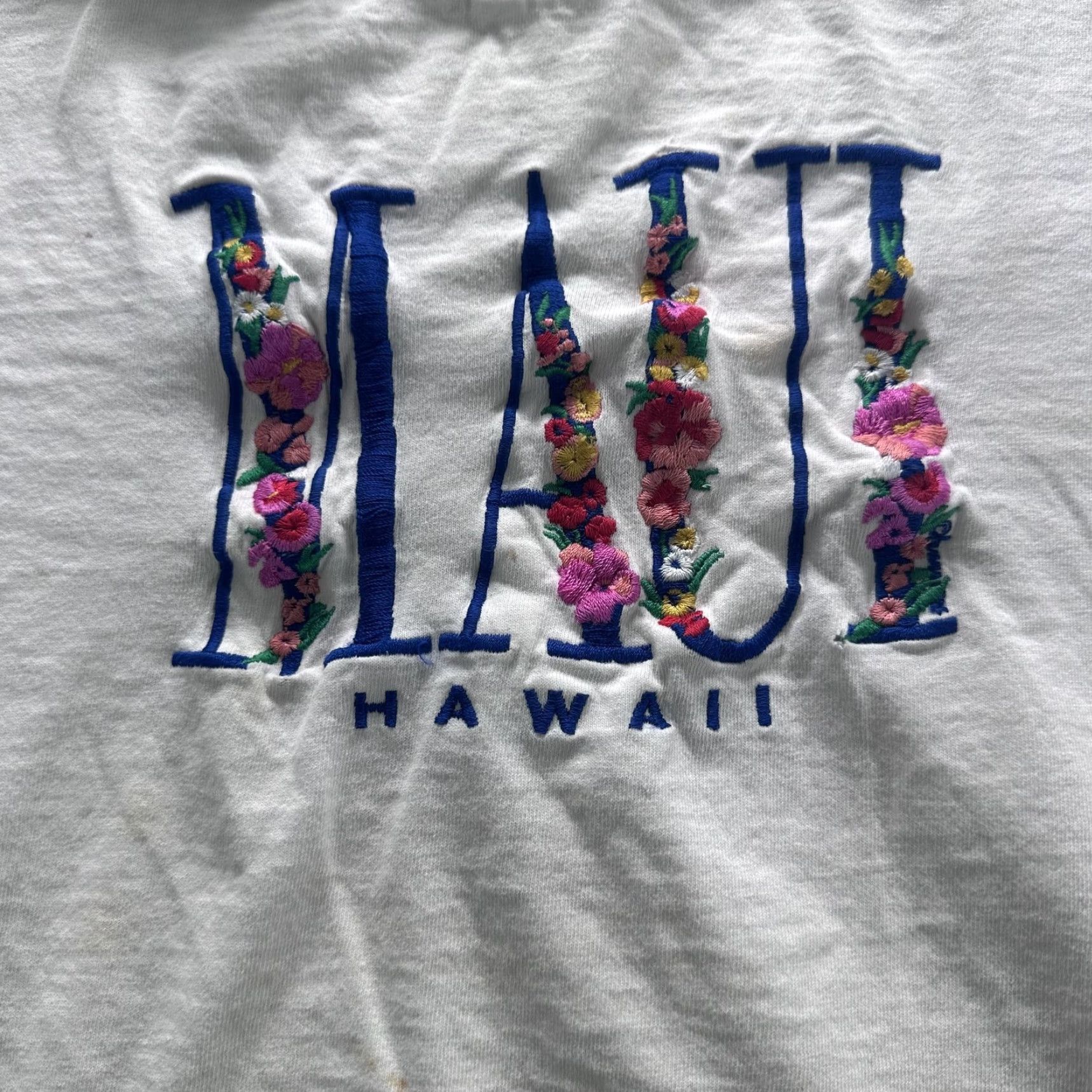 Vintage VINTAGE Oneita Maui Hawaii Shirt Mens L White Floral Embroidered USA 90s Size US L / EU 52-54 / 3 - 2 Thumbnail