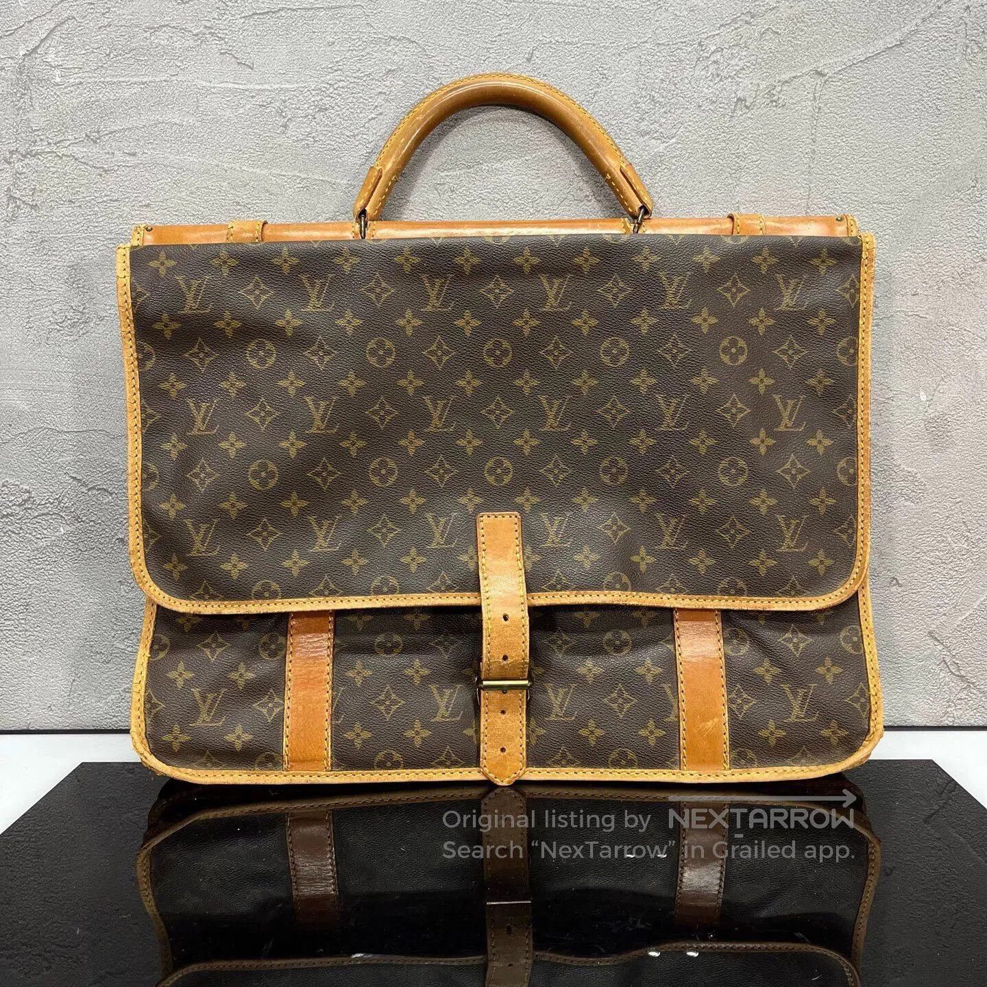 Louis Vuitton Beige Patterned Satchel Briefcase Bag. Size ONE SIZE - 1 Thumbnail