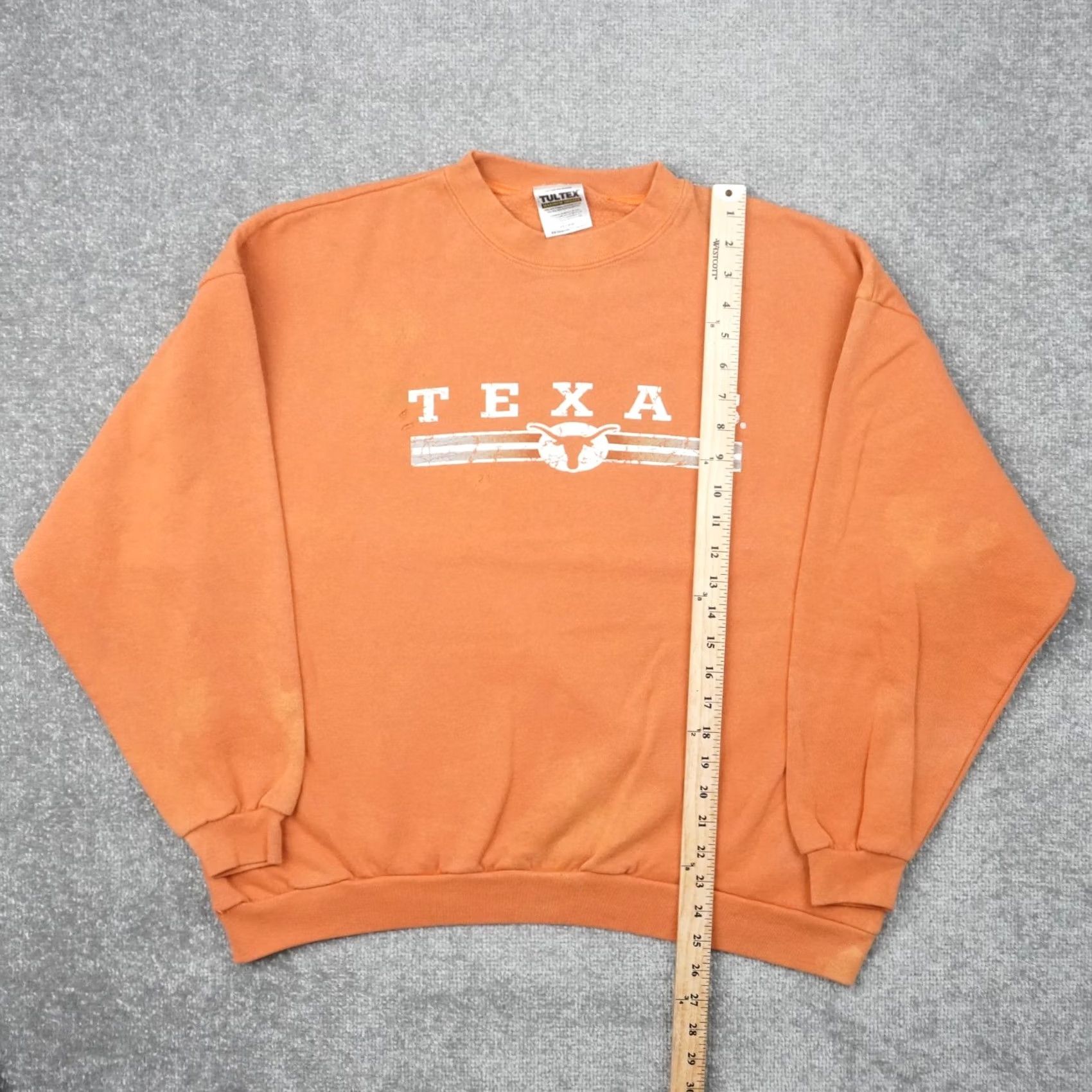 Thrasher VINTAGE University of Texas Thrashed Mens 2XL Orange Long Sleeve T-Shirt Size US XXL / EU 58 / 5 - 3 Thumbnail