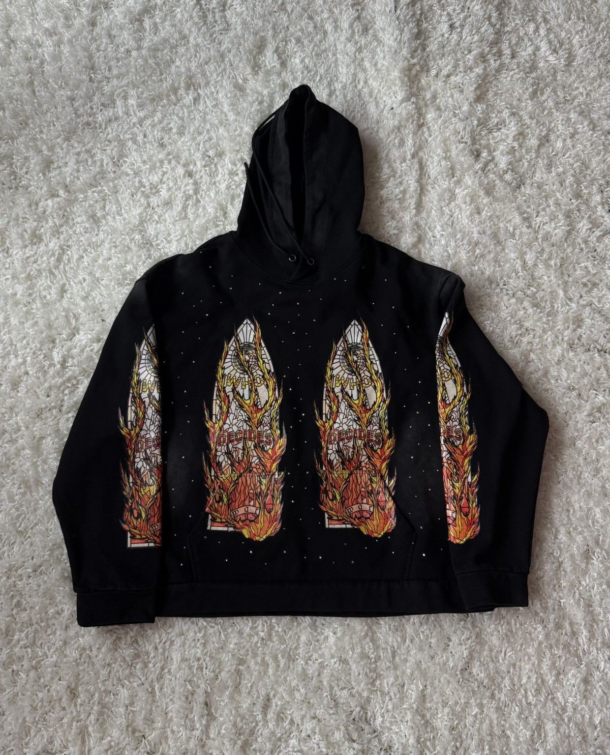Who Decides War Who Decides War Flame Glass Coal Hoodie M Size US M / EU 48-50 / 2 - 1 Thumbnail