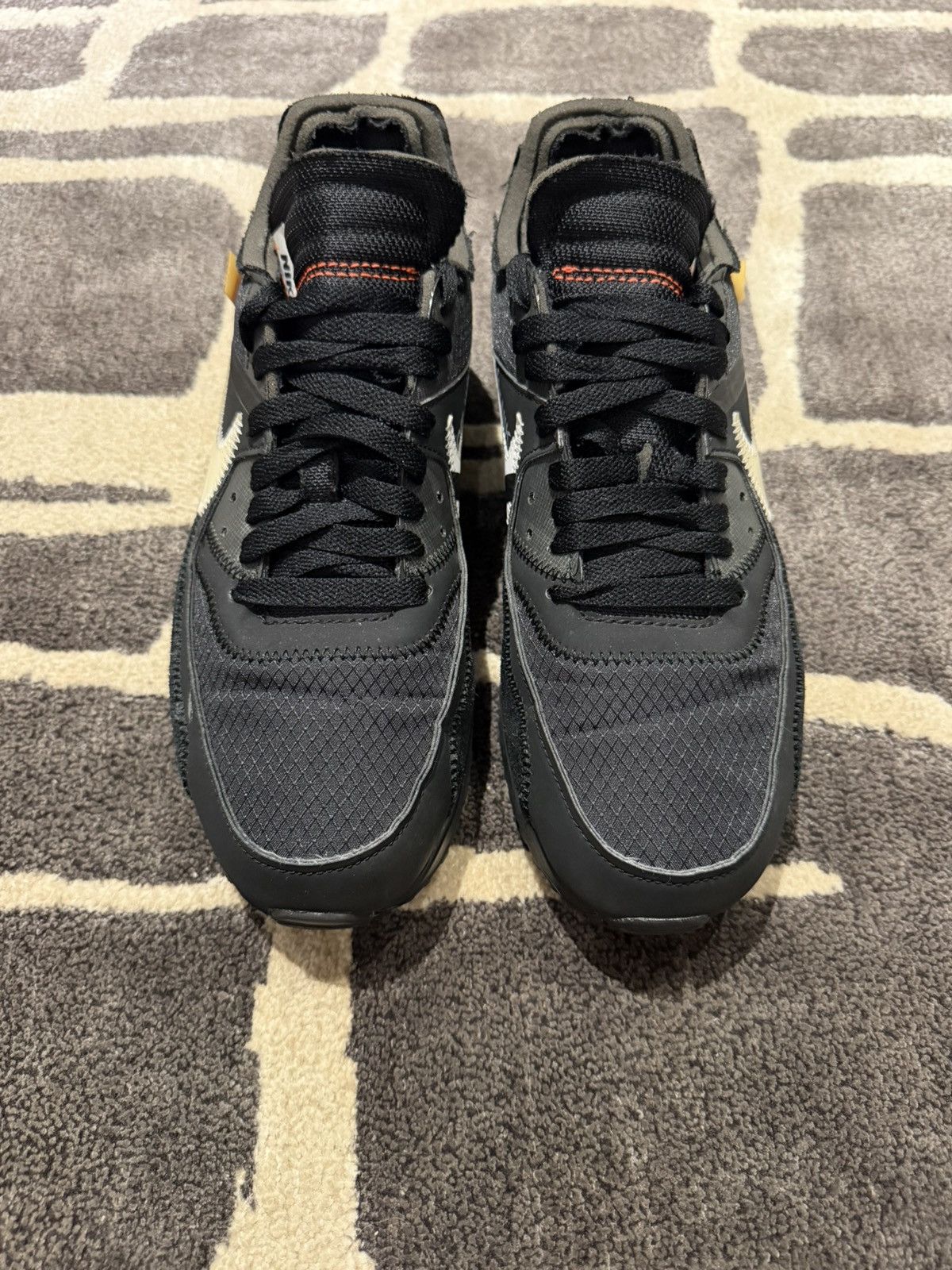 Off-White Nike Air Max 90 x Off-White Black Sneakers Size US 7 / EU 40 - 4 Thumbnail