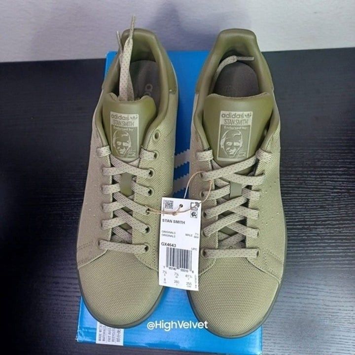 Adidas adidas Originals STAN SMITH SHOES Olive sz 8 (Men's) Size US 8 / EU 41 - 2 Thumbnail
