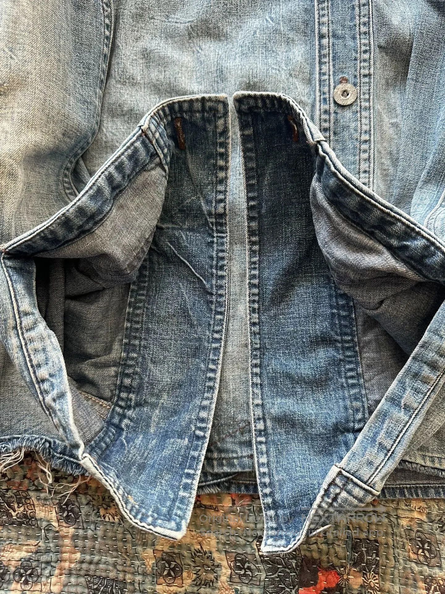 RRL Ralph Lauren RRL Vintage Distressed Denim Shirt. Size US L / EU 52-54 / 3 - 6 Thumbnail