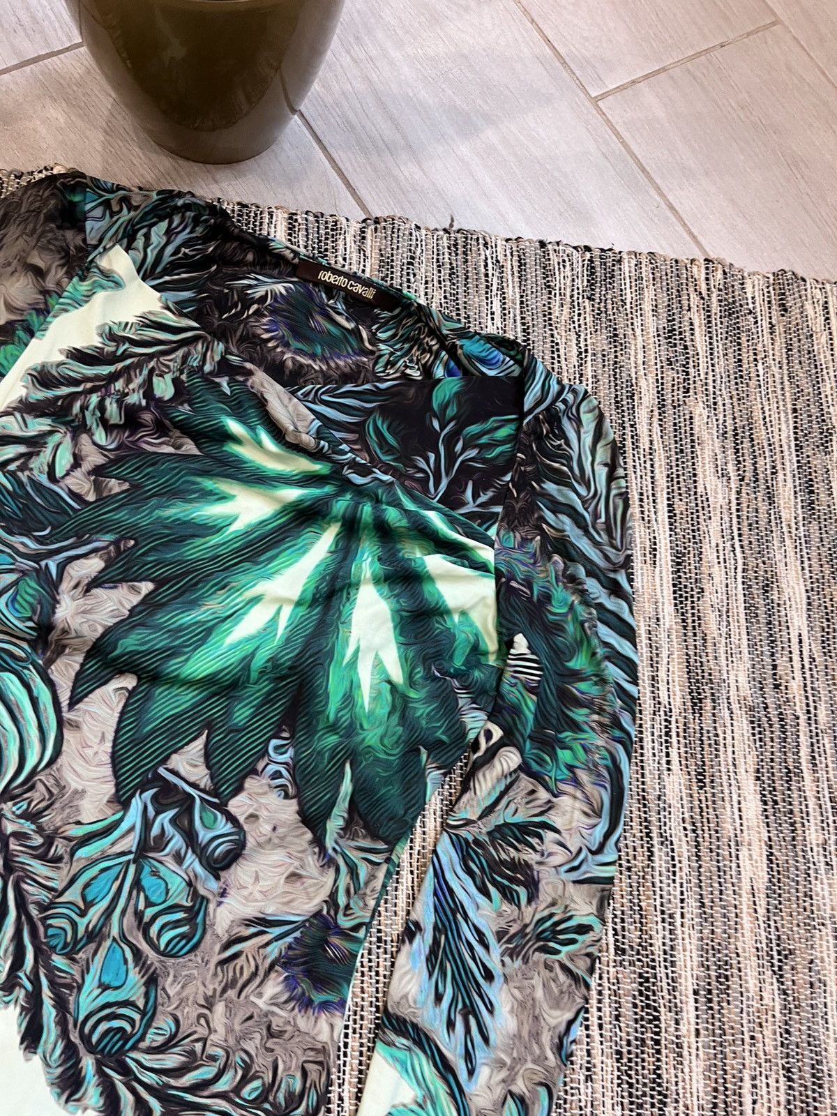 Roberto Cavalli × Vintage Vintage Roberto Cavalli Blouse Avantgarde Longsleeve Tshirt Size XS / US 0-2 / IT 36-38 - 5 Thumbnail