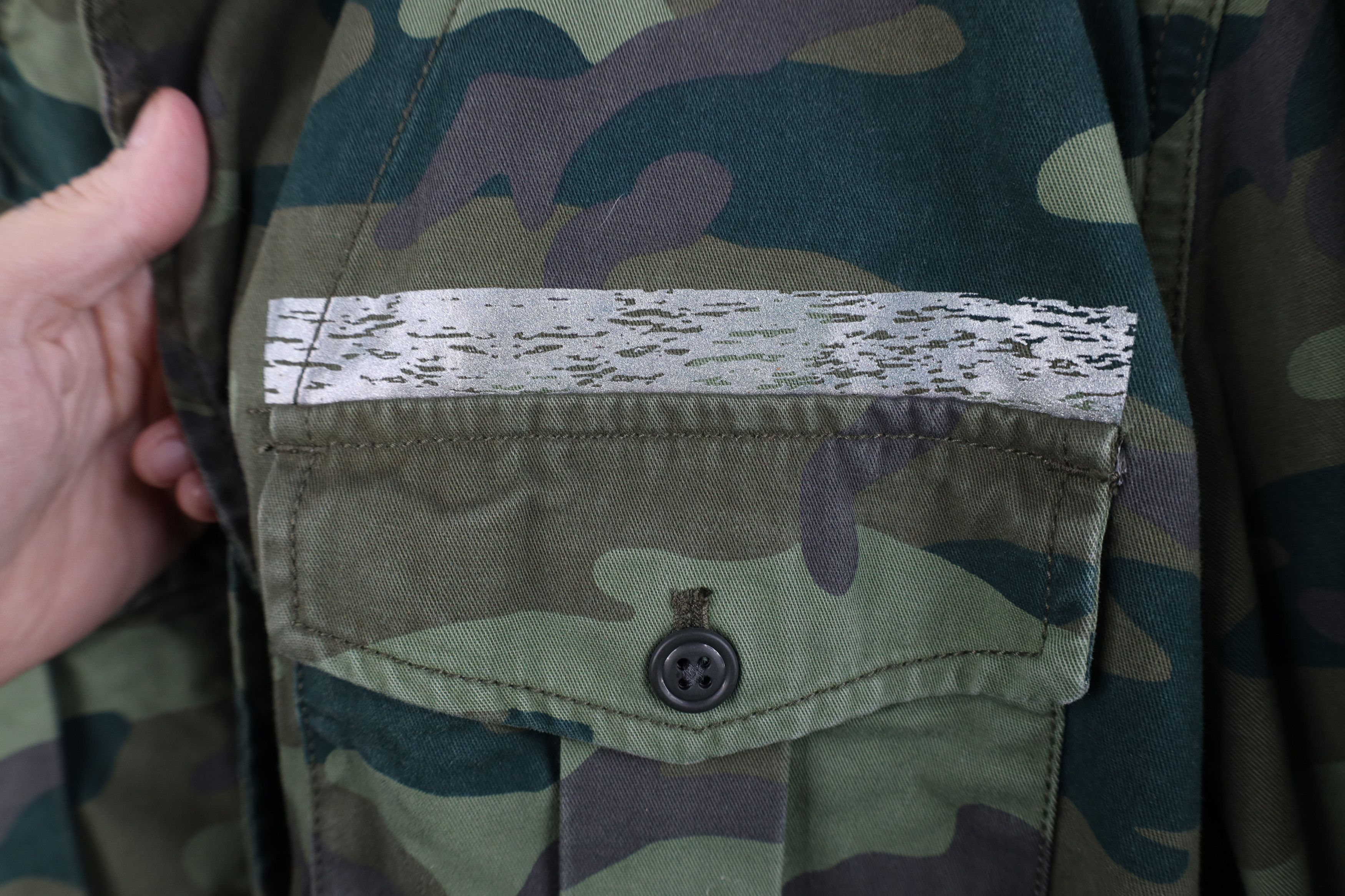 Gap Vintage Y2K Gap Camouflage Military Field Jacket Trench Coat Size XL / US 12-14 / IT 48-50 - 9 Thumbnail
