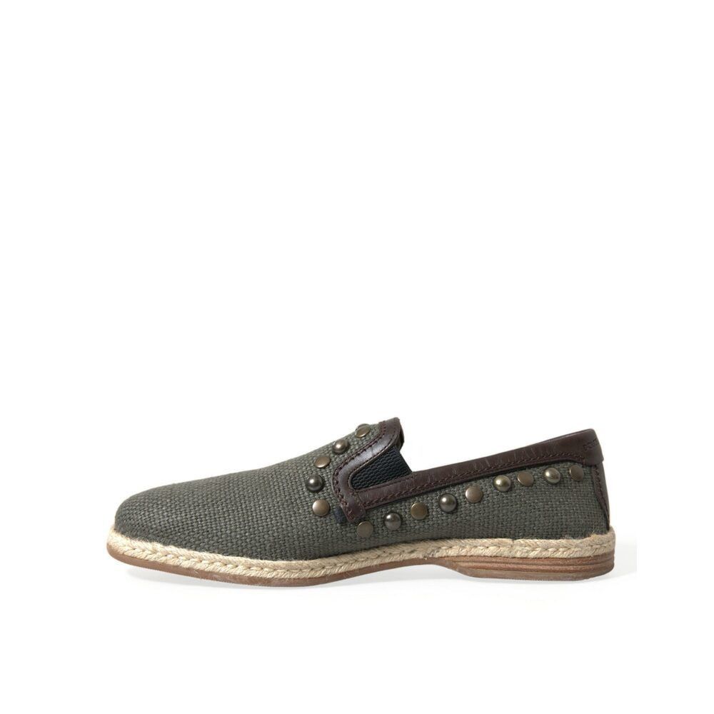 Dolce & Gabbana Dolce & Gabbana Studded Canvas Loafer Slipper Shoes Size US 7 / EU 40 - 5 Thumbnail