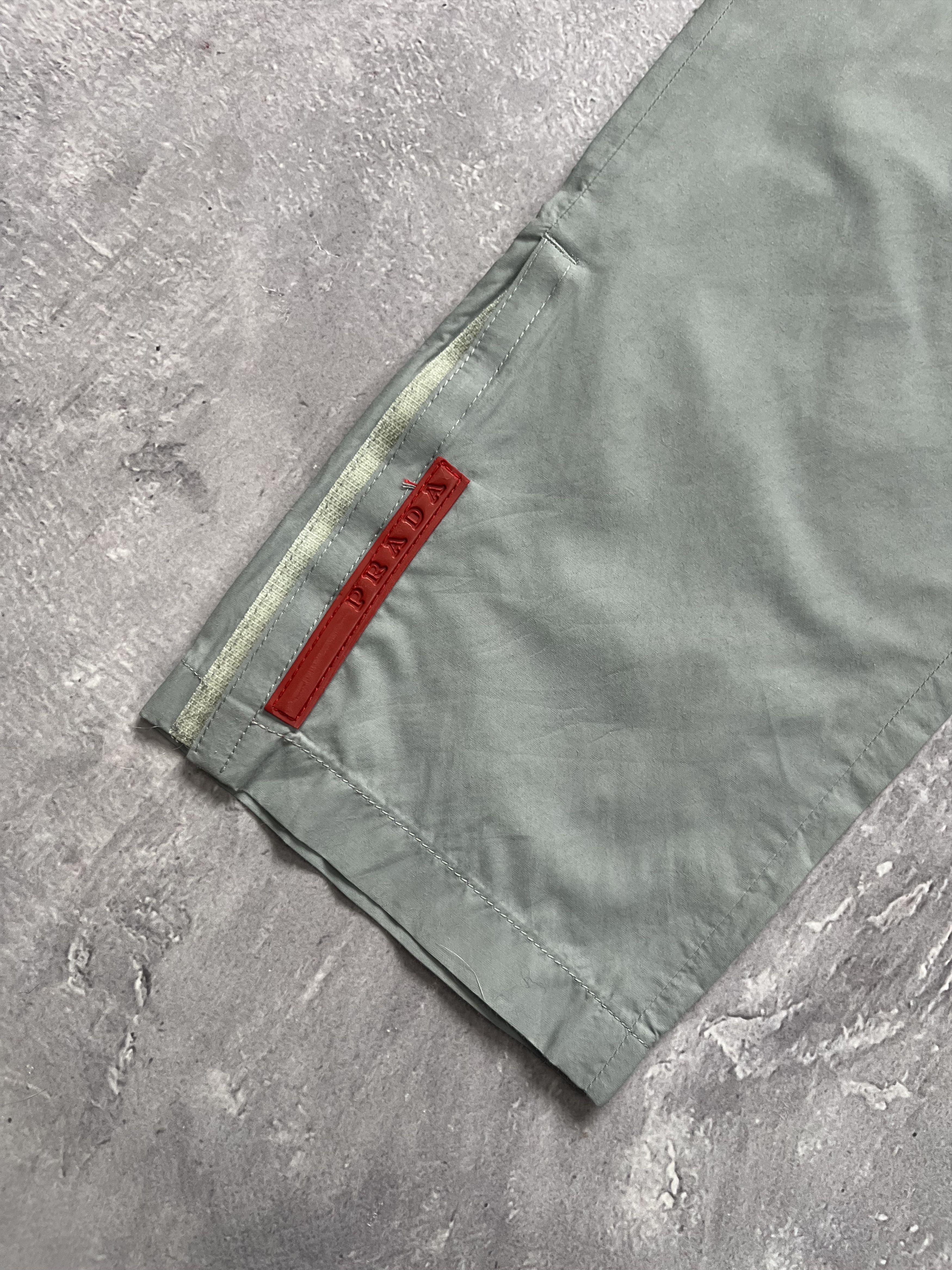 Prada Prada Lightweight Pants Cotton Nylon Gray Red Tab Size 28" / US 6 / IT 42 - 2 Thumbnail