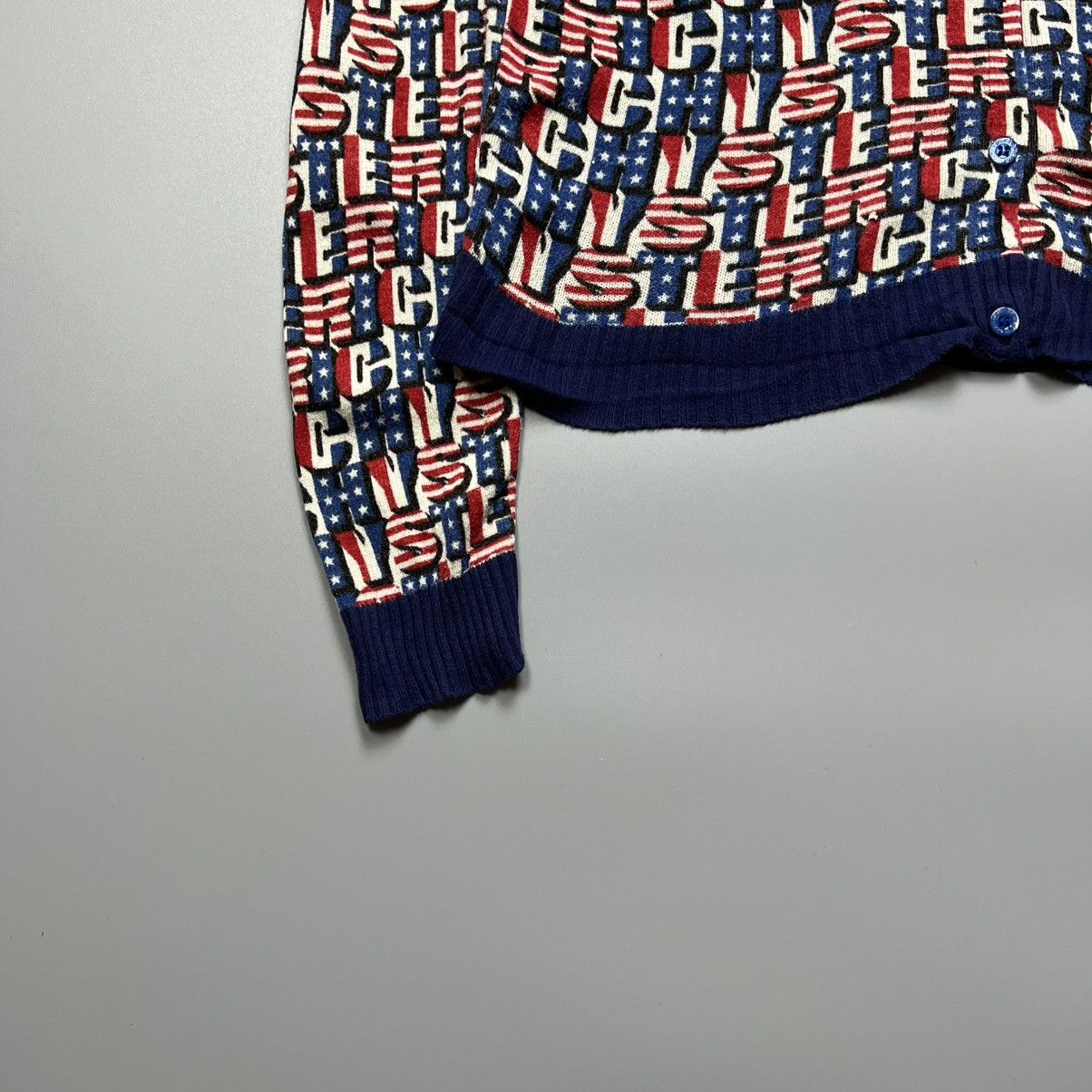Hysteric Glamour Hysteric Glamour - American Flag Hysteric Script Cardigan Size ONE SIZE - 5 Thumbnail