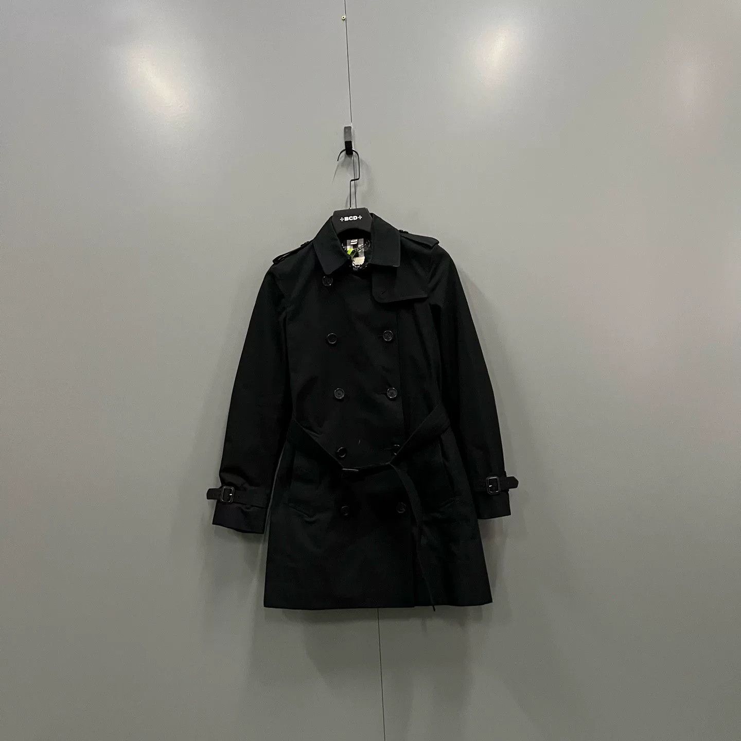 Burberry Black Double-Breasted Trench Coat