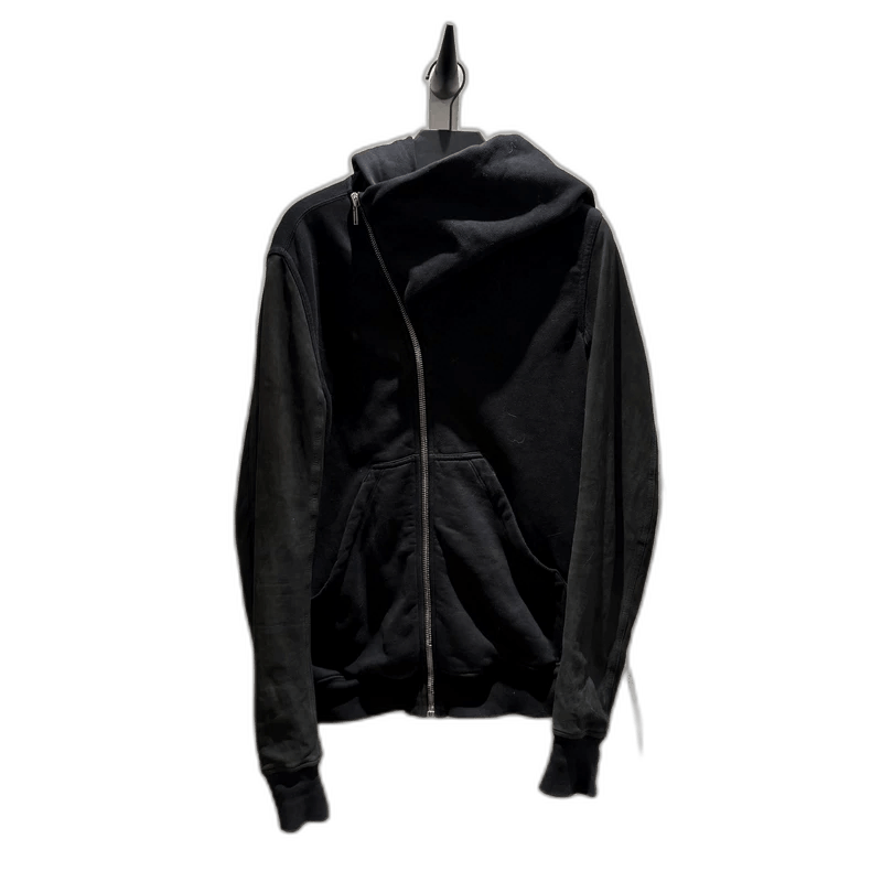 rickowens black hooded zip-up