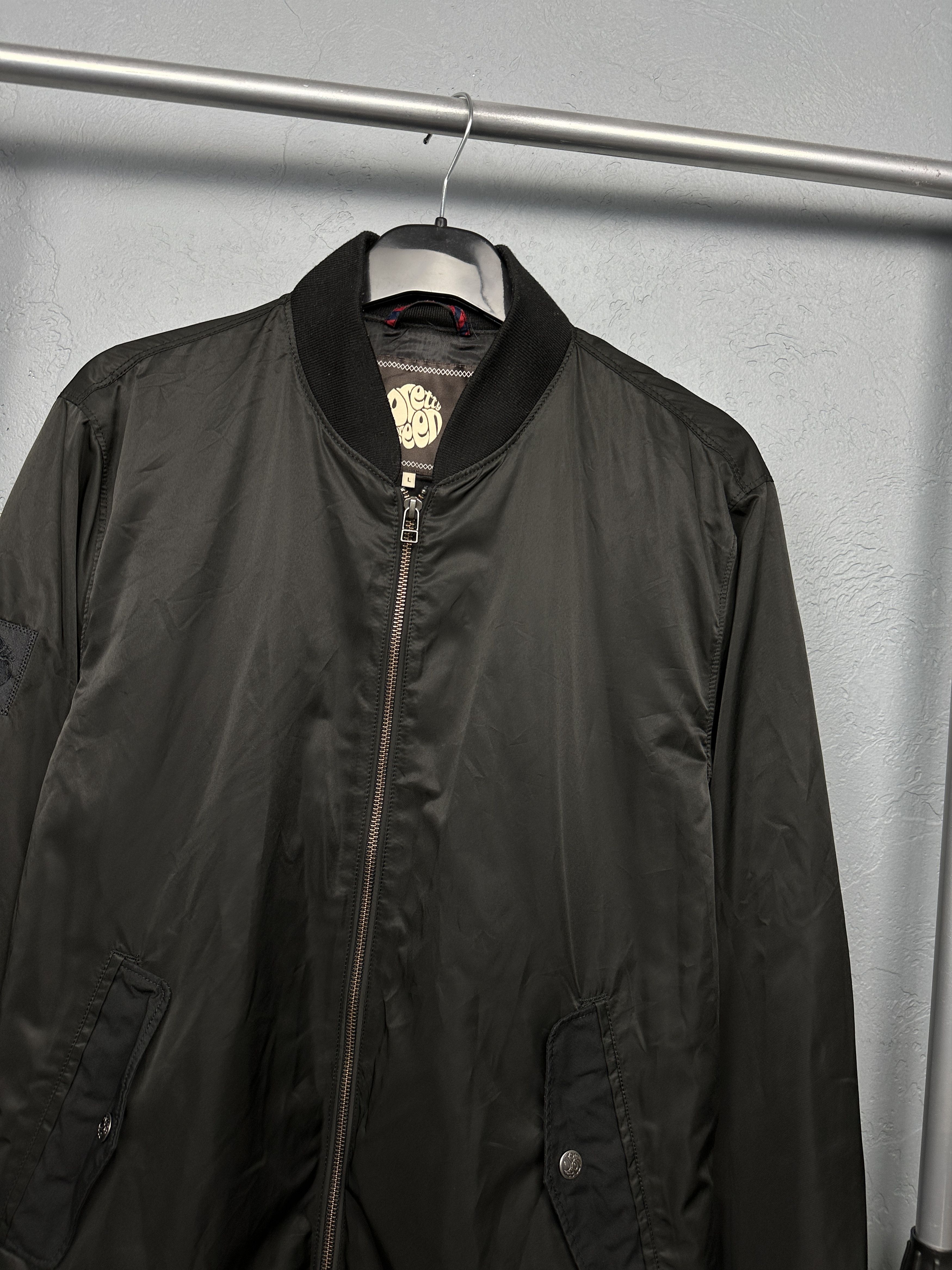 Pretty Green × Vintage Pretty Green Vintage Mens Nylon Bomber Jacket Size US L / EU 52-54 / 3 - 2 Thumbnail