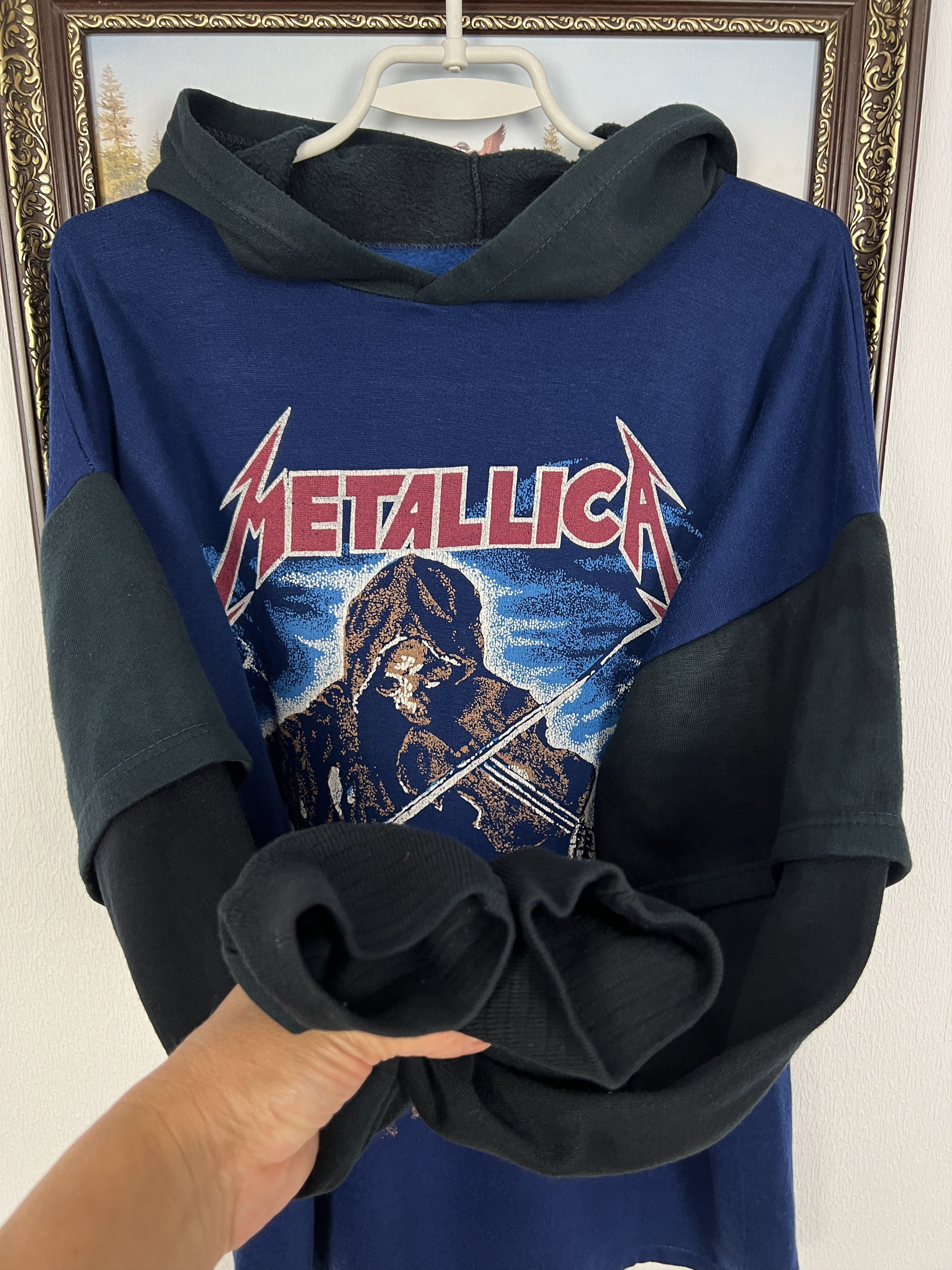 Vintage Vintage Metallica Band Hoodie Over Print Rare Hype Jacket Size US L / EU 52-54 / 3 - 6 Thumbnail