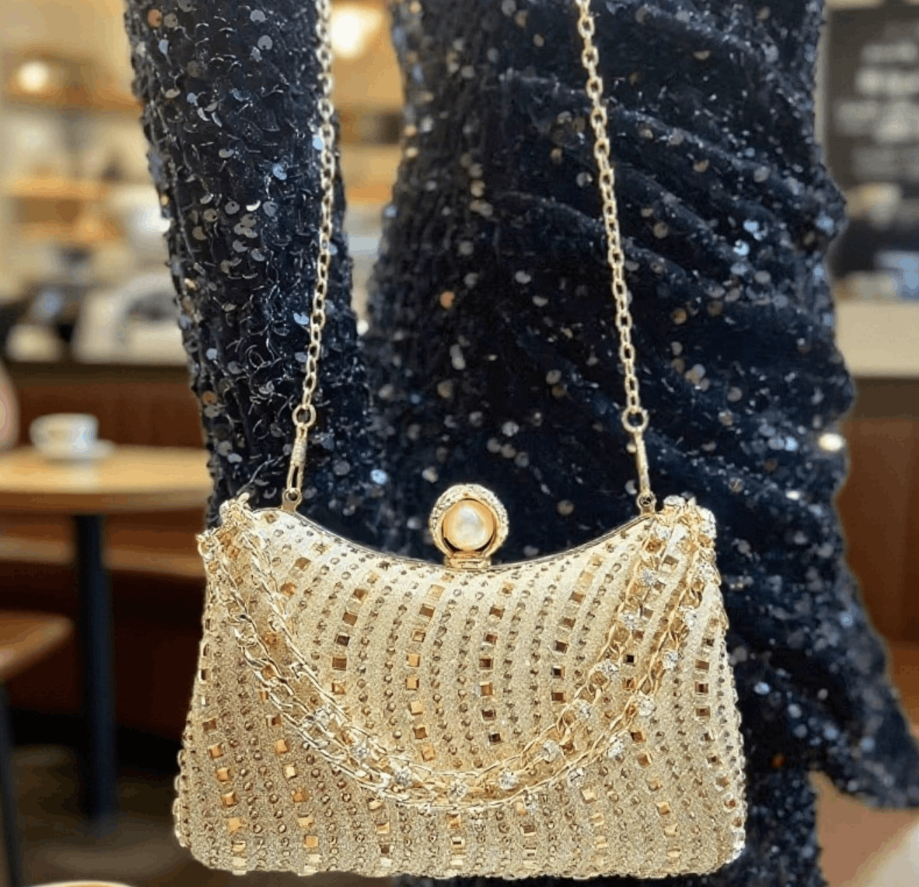 Japanese Brand Sparkly Rhinestone Clutch Evening Bag Size ONE SIZE - 2 Thumbnail