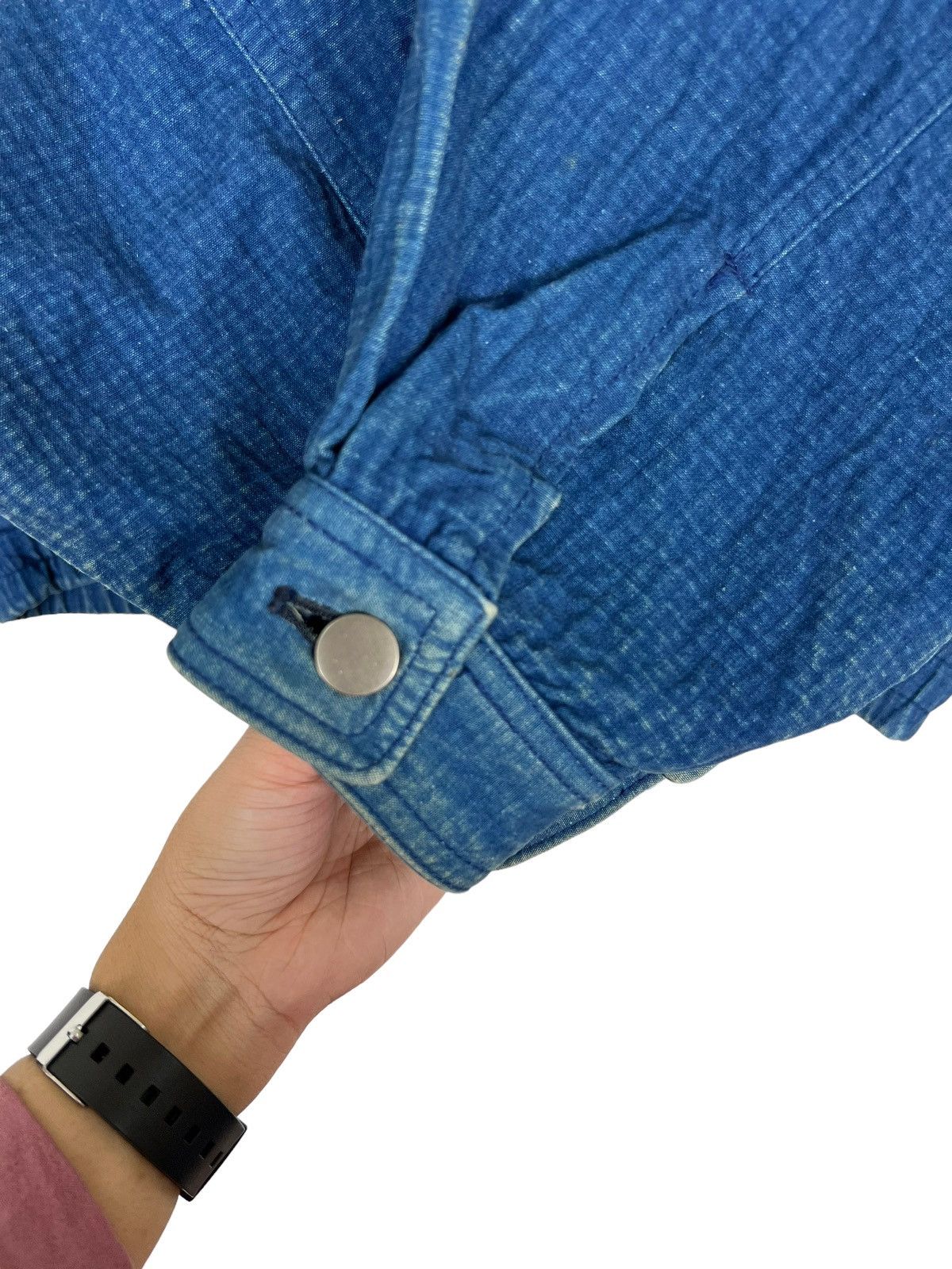 Indigo × Japanese Brand 🔥 VINTAGE 90s LIFE 2 by SIMPLE LIFE INDIGO BOMBER JACKET Size US M / EU 48-50 / 2 - 13 Thumbnail