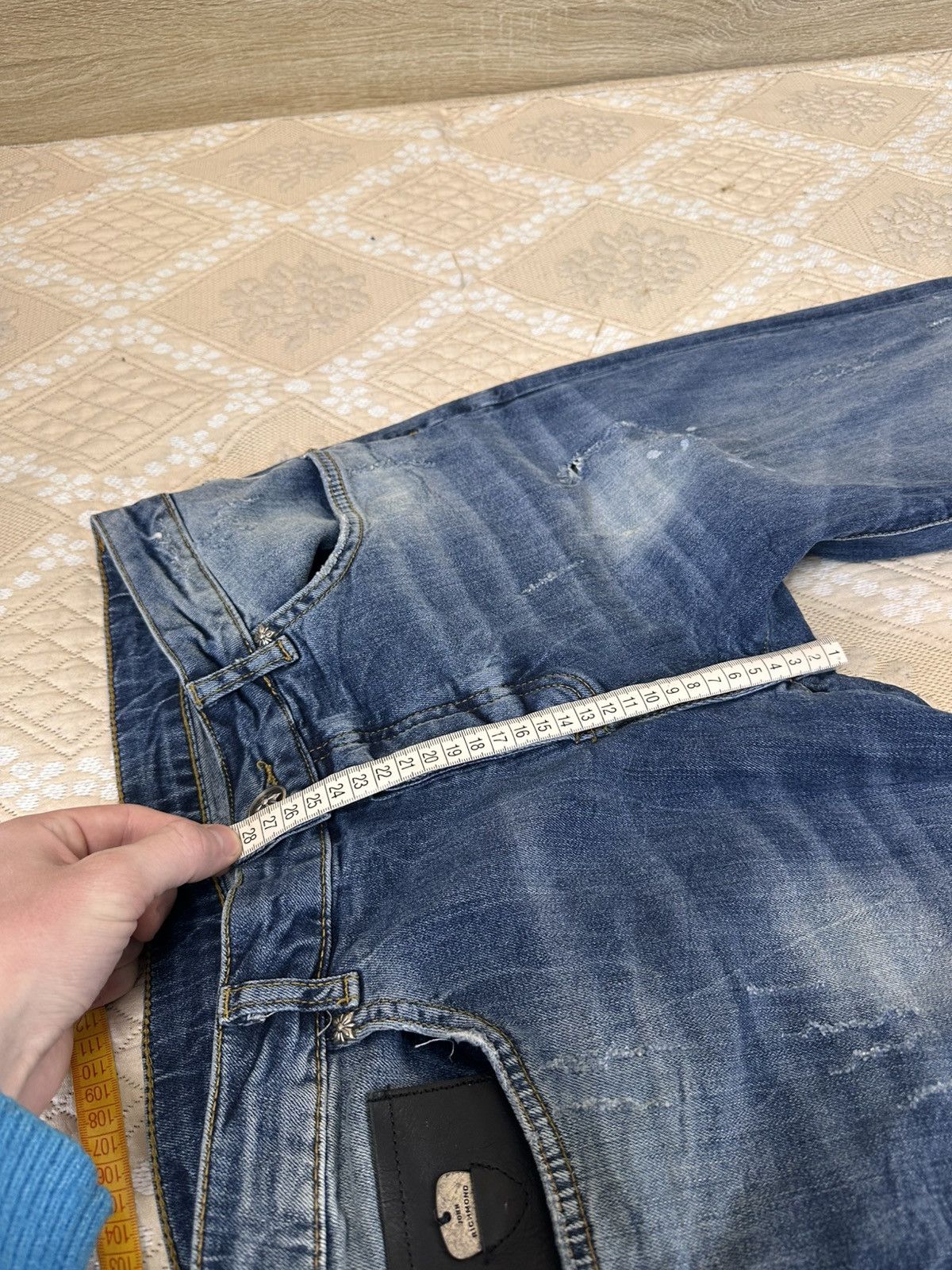 John Richmond 🔥 John RICHMOND Denim Big Logo Y2K Distressed Pants Jeans Size US 30 / EU 46 - 12 Thumbnail