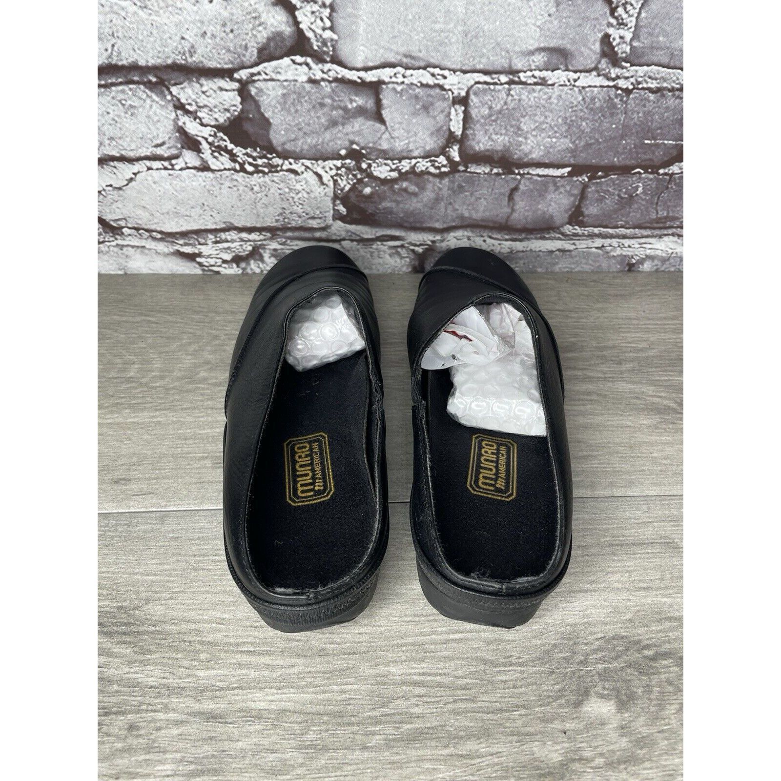 Other Munro American Black Leather SlipOn Slingback Mules Shoes Wo Size US 6 / IT 36 - 20 Thumbnail