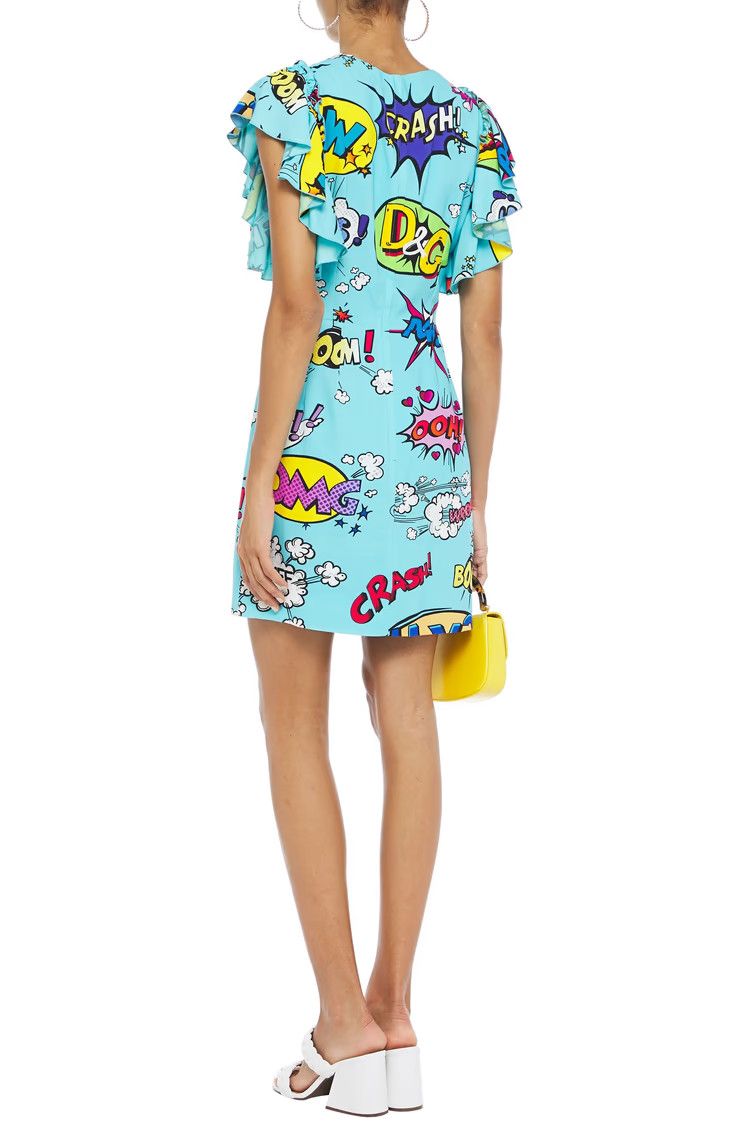 Dolce & Gabbana o1y0825 Sleeveless Mini Dress in Multicolor Size M / US 6-8 / IT 42-44 - 3 Thumbnail