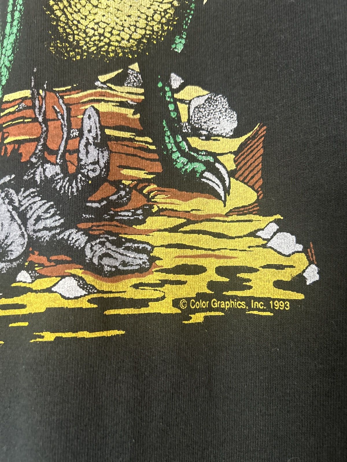 Vintage Vintage 1993 T-Rex Dinosaur Fruit of the Loom Tee Size US M / EU 48-50 / 2 - 3 Thumbnail