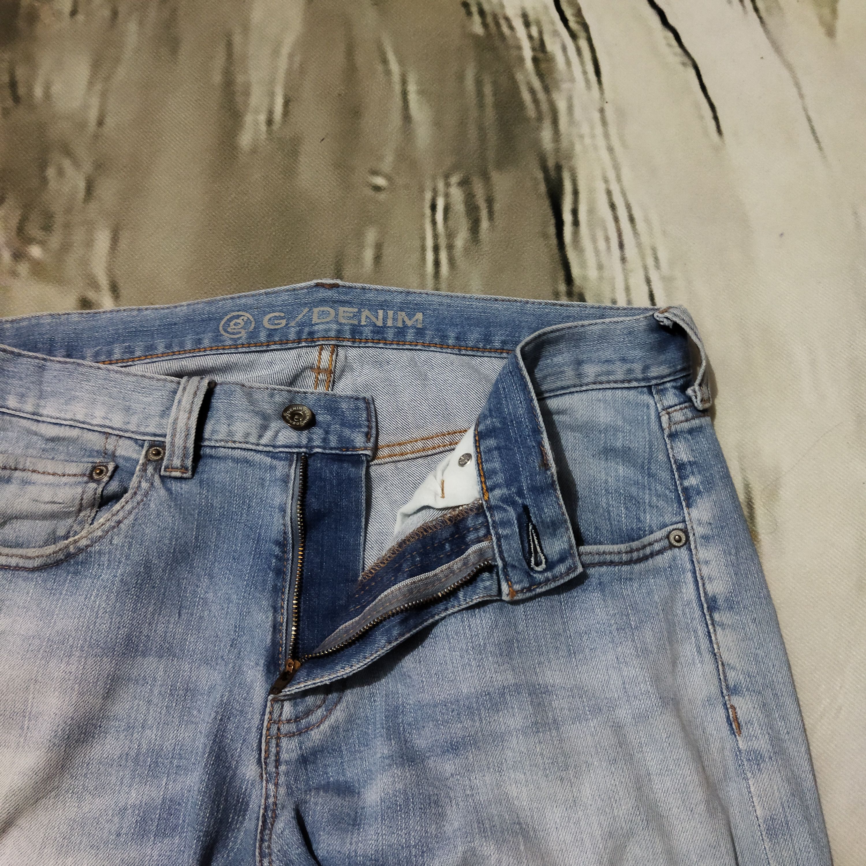 Japanese Brand G/DENIM DISTRESSED FADED BLUE JEANS PANTS Size US 34 / EU 50 - 6 Thumbnail