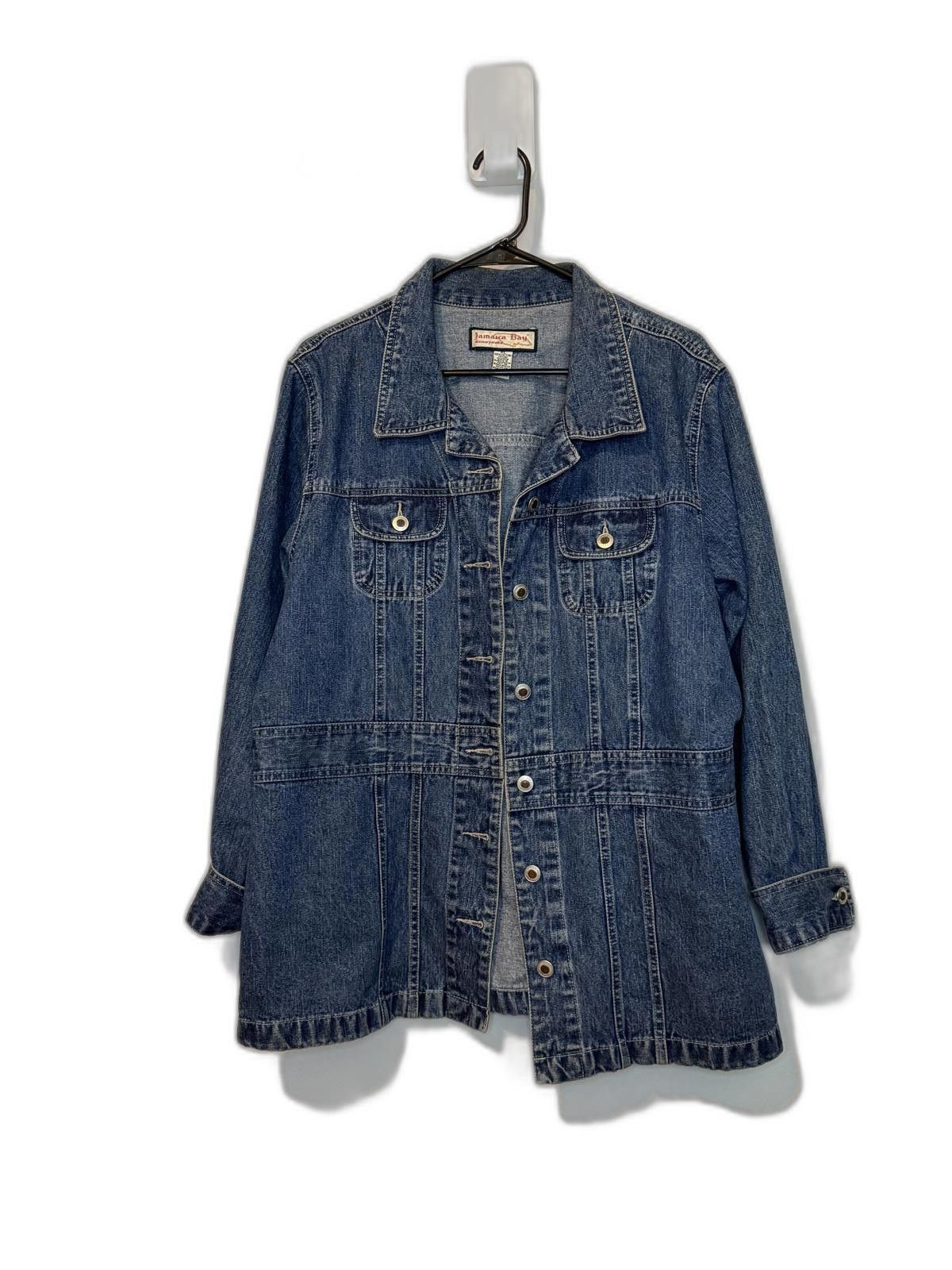 Designer Vintage 90s Denim hunter style Long Jean Jacket Size XL / US 12-14 / IT 48-50 - 1 Thumbnail