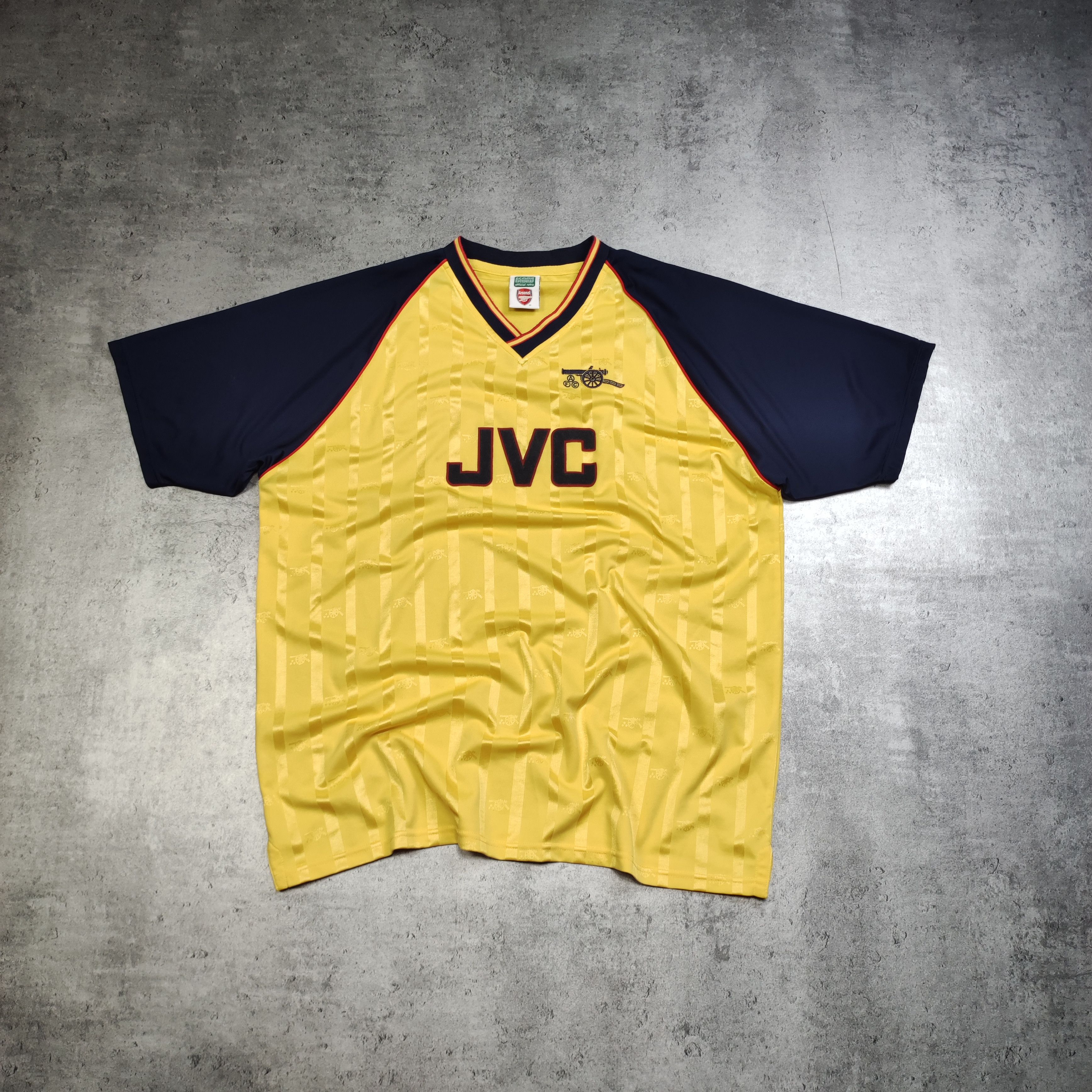 Vintage RARE Vintage 90s JVC Arsenal London 1989 Score Draw Kit Size US XXL / EU 58 / 5 - 1 Thumbnail