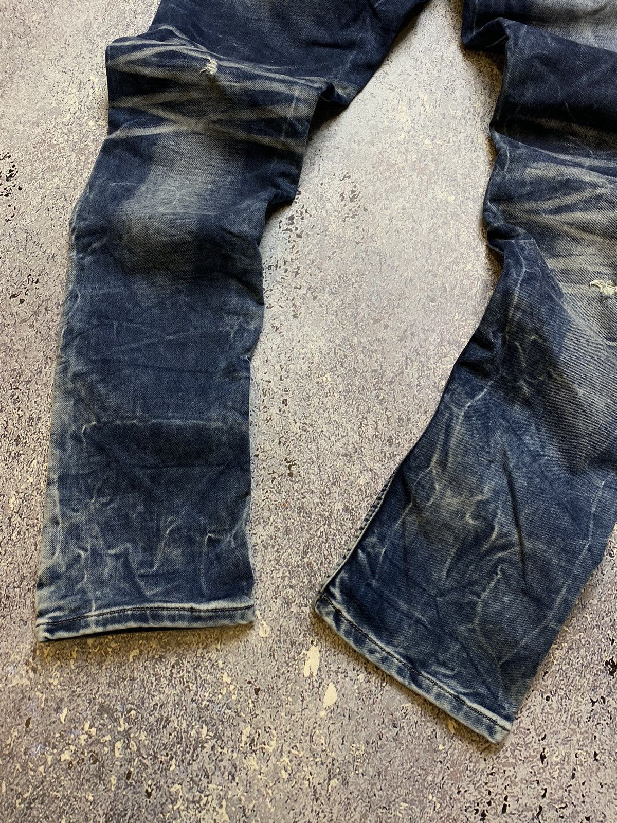 Armani × Vintage 💥VINTAGE ARMANI DISTRESSED WASHED Y2K JEANS Size US 34 / EU 50 - 6 Thumbnail