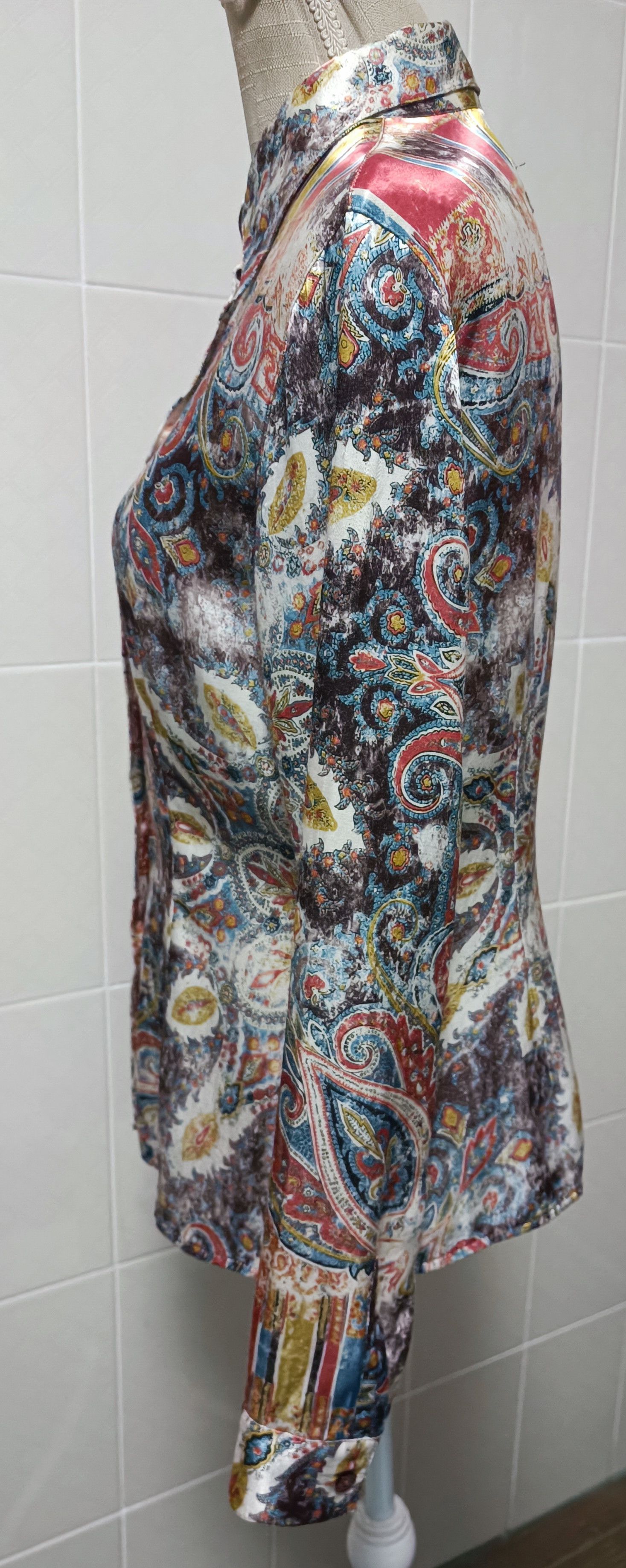 Jean Paul Gaultier Multicolor satin fabric shirt Size L / US 10 / IT 46 - 13 Thumbnail
