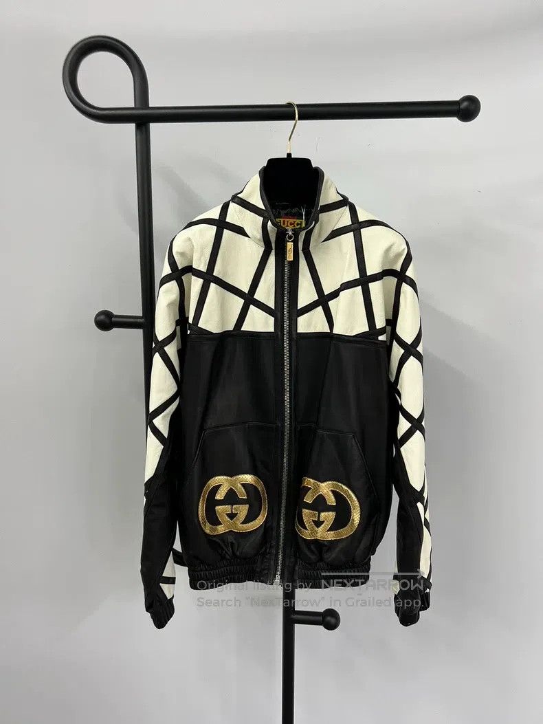Gucci Gucci Black and white stitching hot gold thread embroidery Size US S / EU 44-46 / 1 - 1 Thumbnail