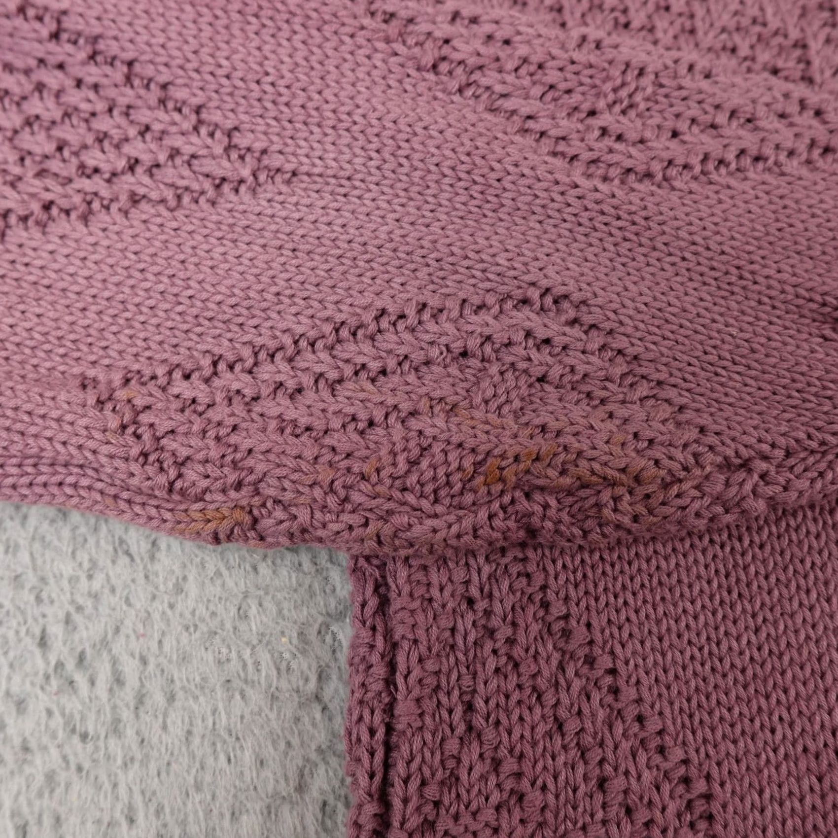 Harrods VINTAGE Jarrods Sweater Womens Large Pink Geometric Cable Knit Crewneck 90s Size L / US 10 / IT 46 - 6 Thumbnail