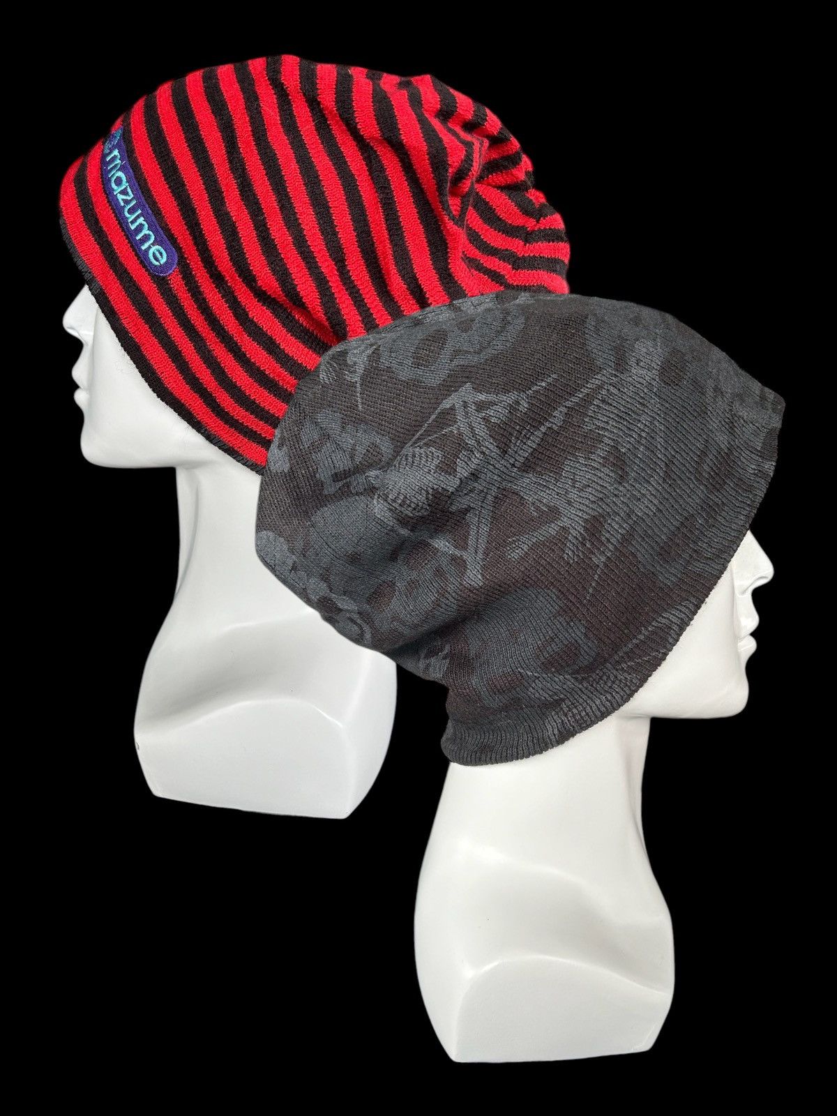 14th Addiction × If Six Was Nine × Japanese Brand Skull Punk Bondage Style Reversible Japanese mazume Beanie🎌☠️ Size ONE SIZE - 1 Thumbnail