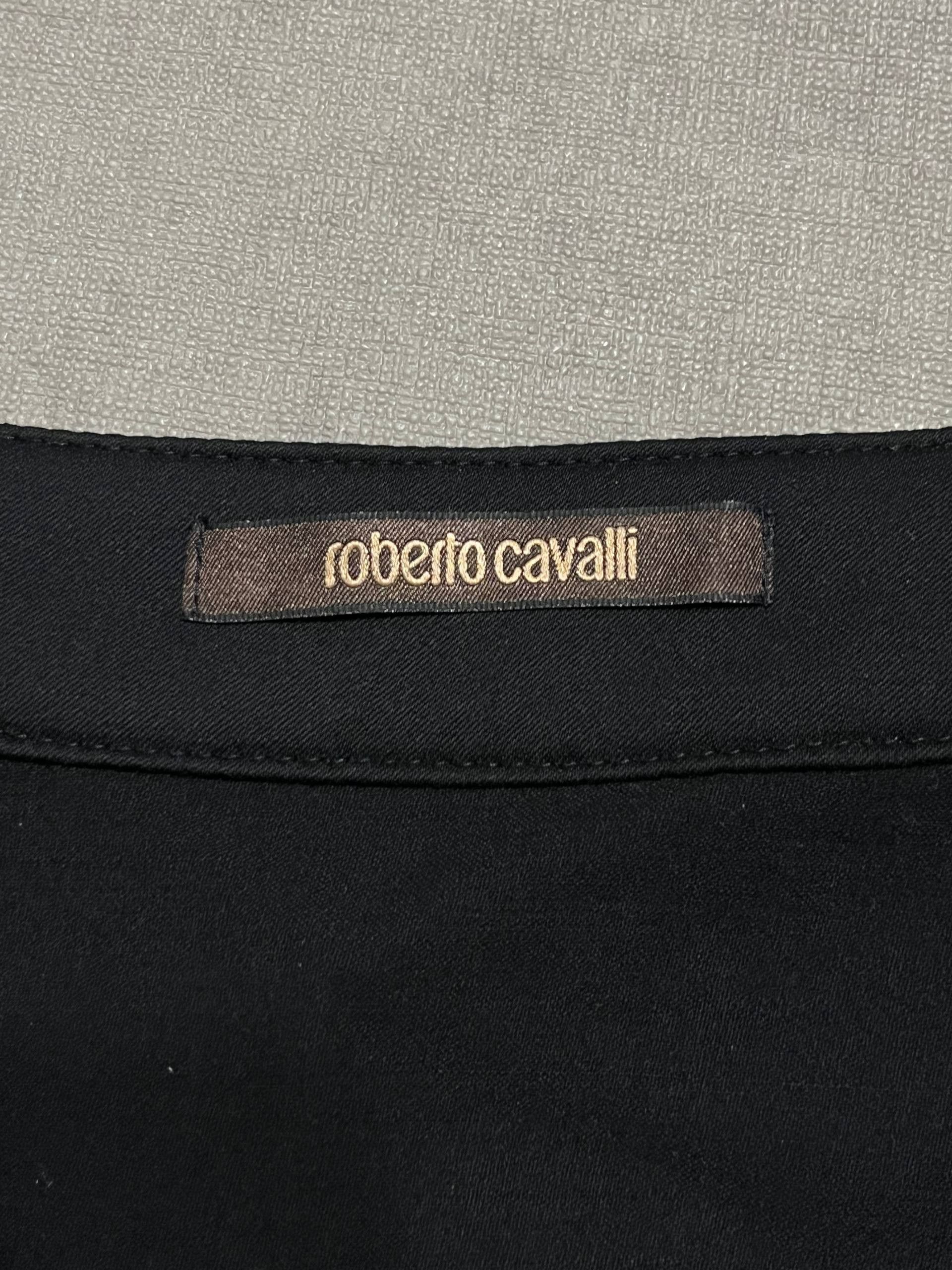 Roberto Cavalli Roberto Cavalli Women`s Black Logo Skirt Vintage Just Sz 40 Size 27" / US 4 / IT 40 - 10 Thumbnail