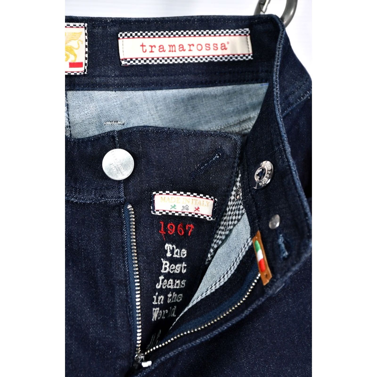 Vintage SARTORIA TRAMAROSSA LEONARDO SLIM JEANS Men 30 Blue 34.65" Inseam Stretch Skinny Denim 87% Cotton 9% Polyester 4% Elastane, NEW Size US 30 / EU 46 - 6 Thumbnail