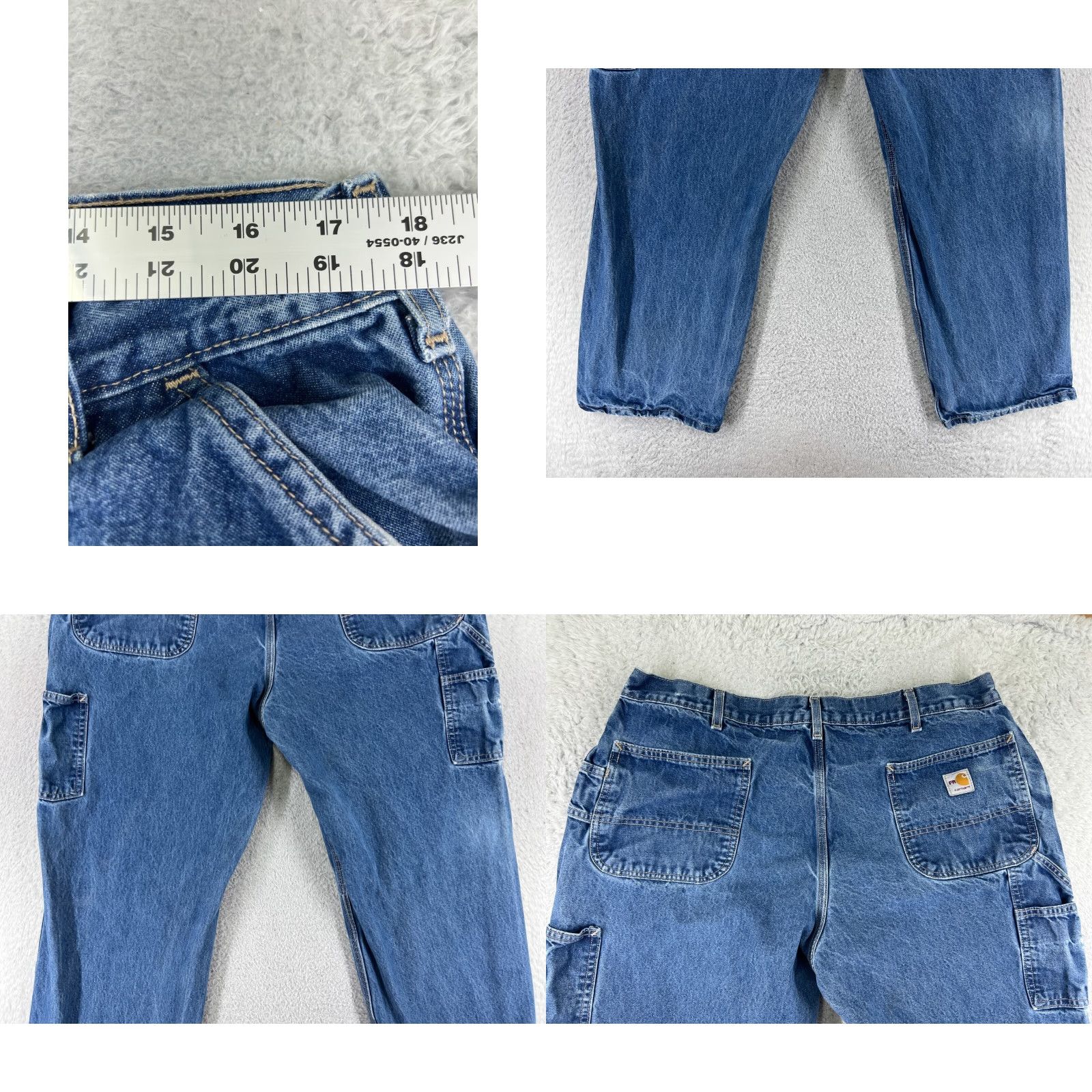 Carhartt Carhartt Jeans Mens 40 Blue Denim Original Fit FR Cat 2 2112 Carpenter Size US 40 / EU 56 - 9 Thumbnail